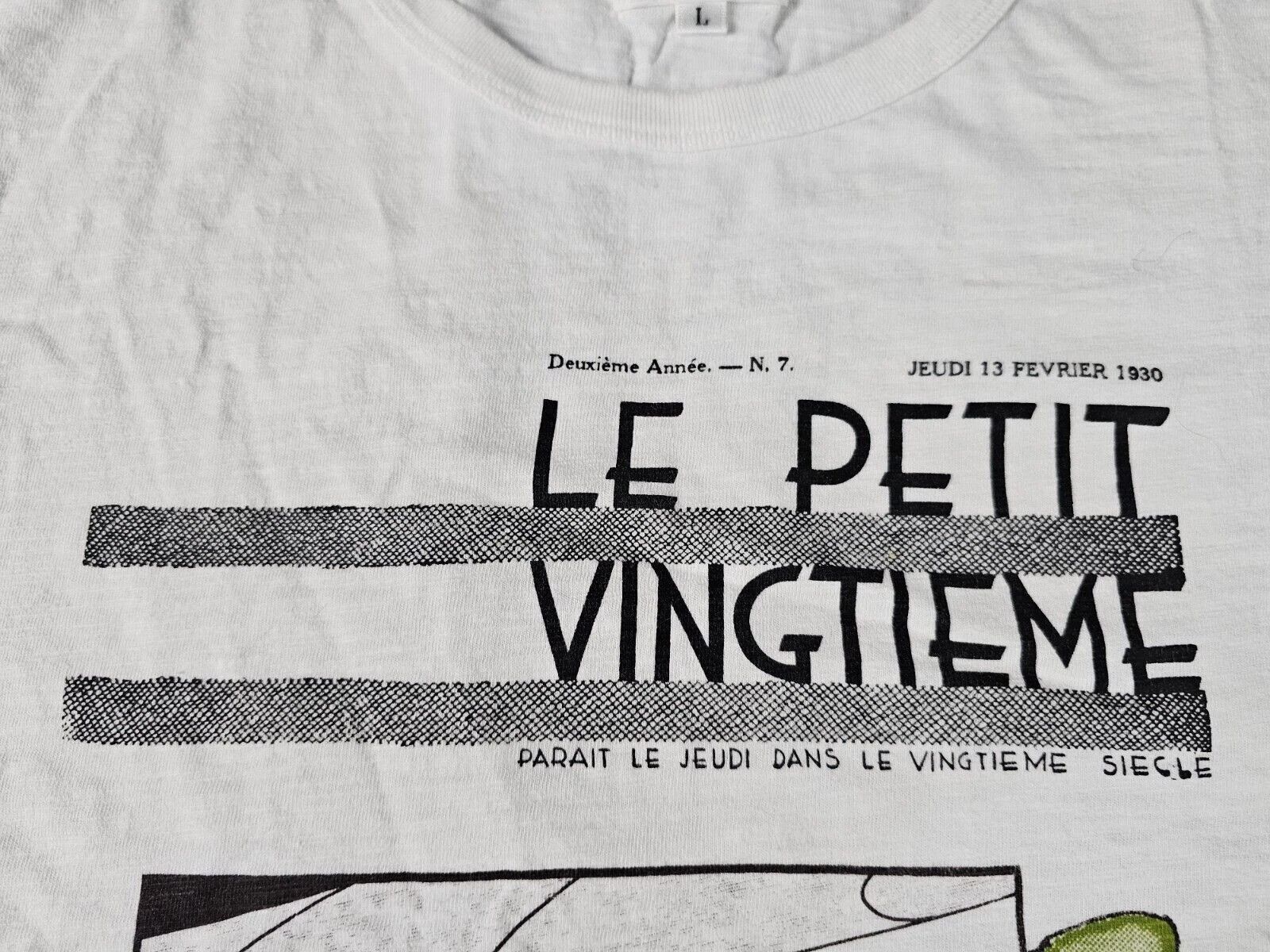Other Vintage 90s Tintin Soviets Graphic Tee White Cotton Men L Size US L / EU 52-54 / 3 - 6 Thumbnail