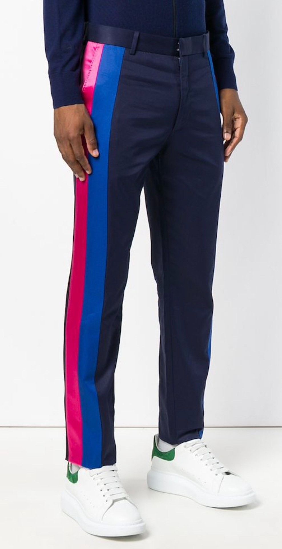 Alexander McQueen Alexander McQueen Colored Stripe Trousers Size US 30 / EU 46 - 1 Thumbnail