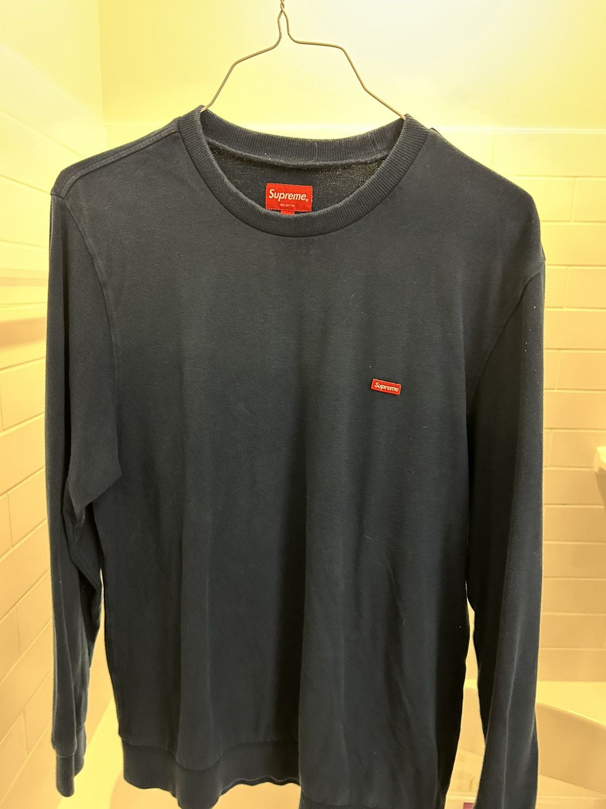 Supreme Supreme Small Box Pique Crewneck Size US L / EU 52-54 / 3 - 1 Thumbnail