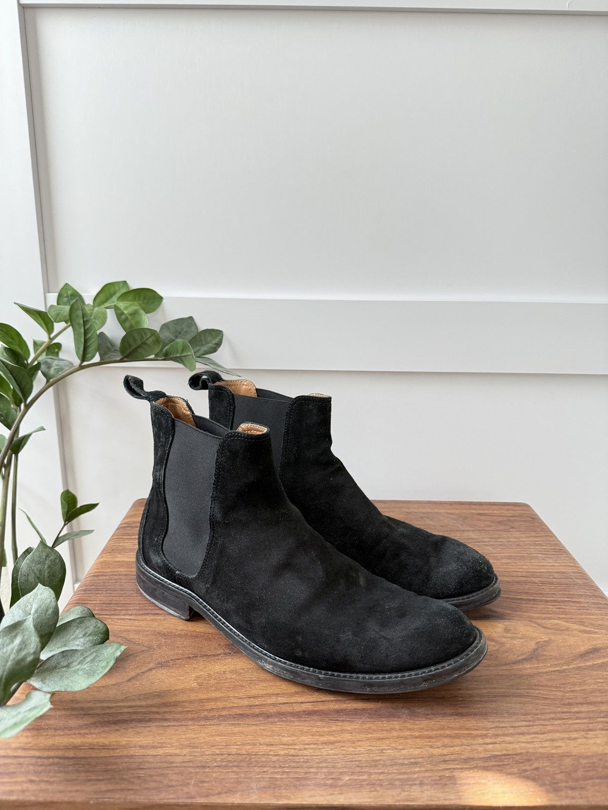 Black Suede Chelsea Boots