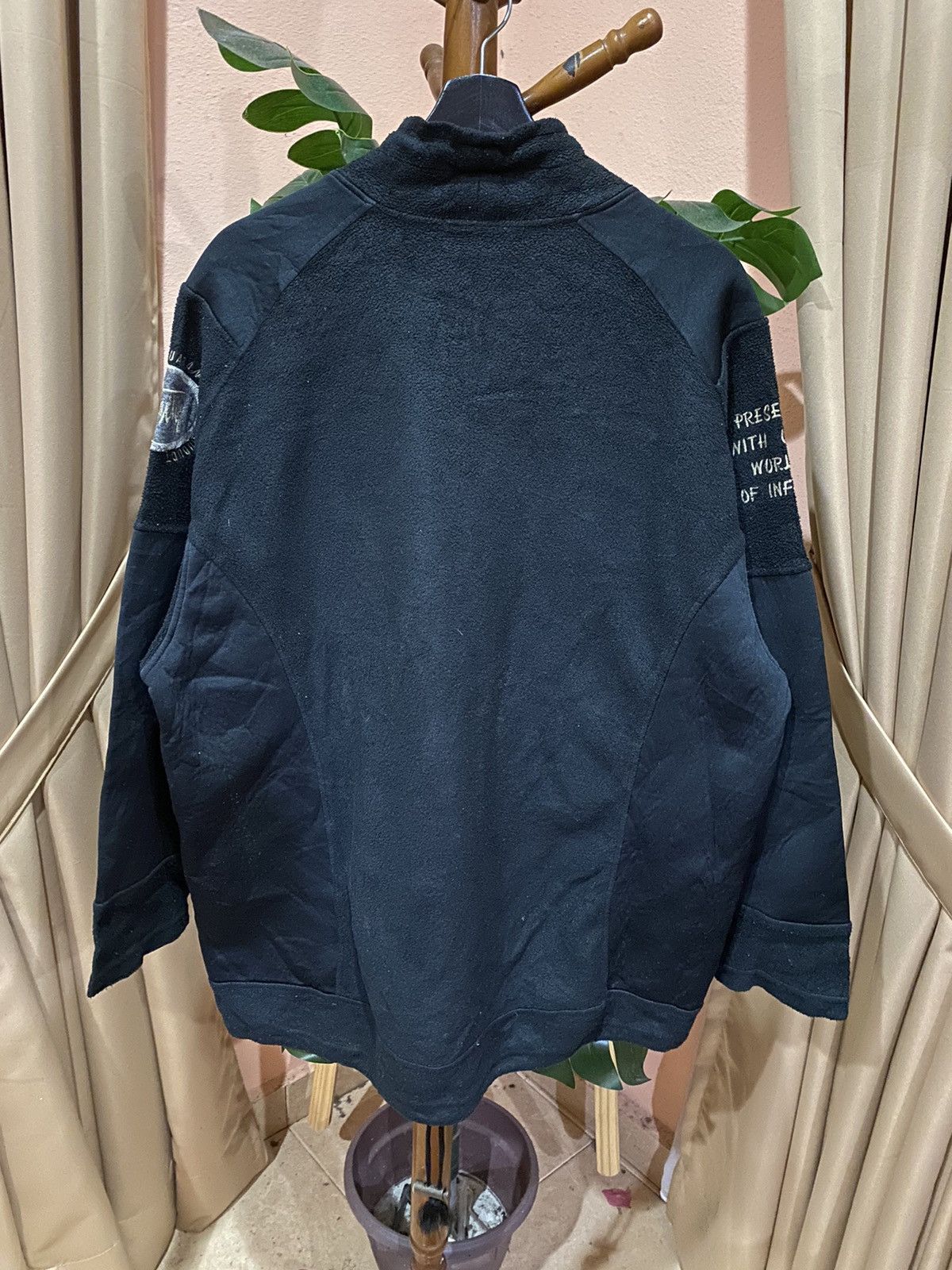 Issey Miyake Infinity Black Quarter-Zip Fleece Pullover with Industrial Size US L / EU 52-54 / 3 - 5 Thumbnail