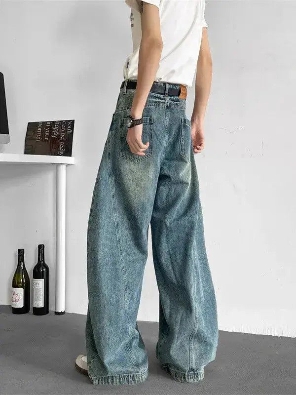 Japanese Brand Retro loose hip-hop wide leg jeans Size US 32 / EU 48 - 3 Thumbnail