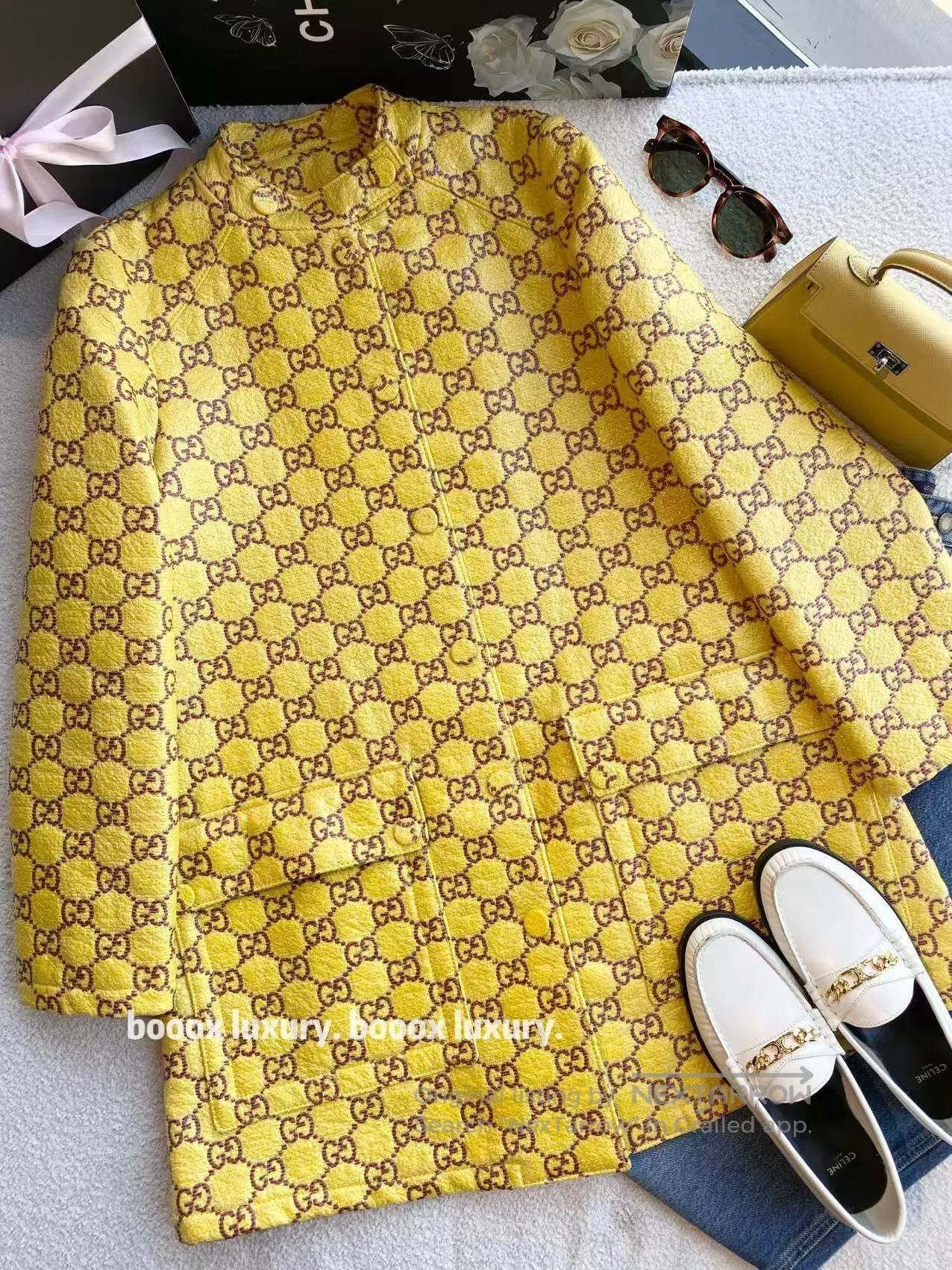 Gucci Guicci Presbyon full print double G brushed rubber coat ja Size XXS / US 00 / IT 34 - 1 Thumbnail