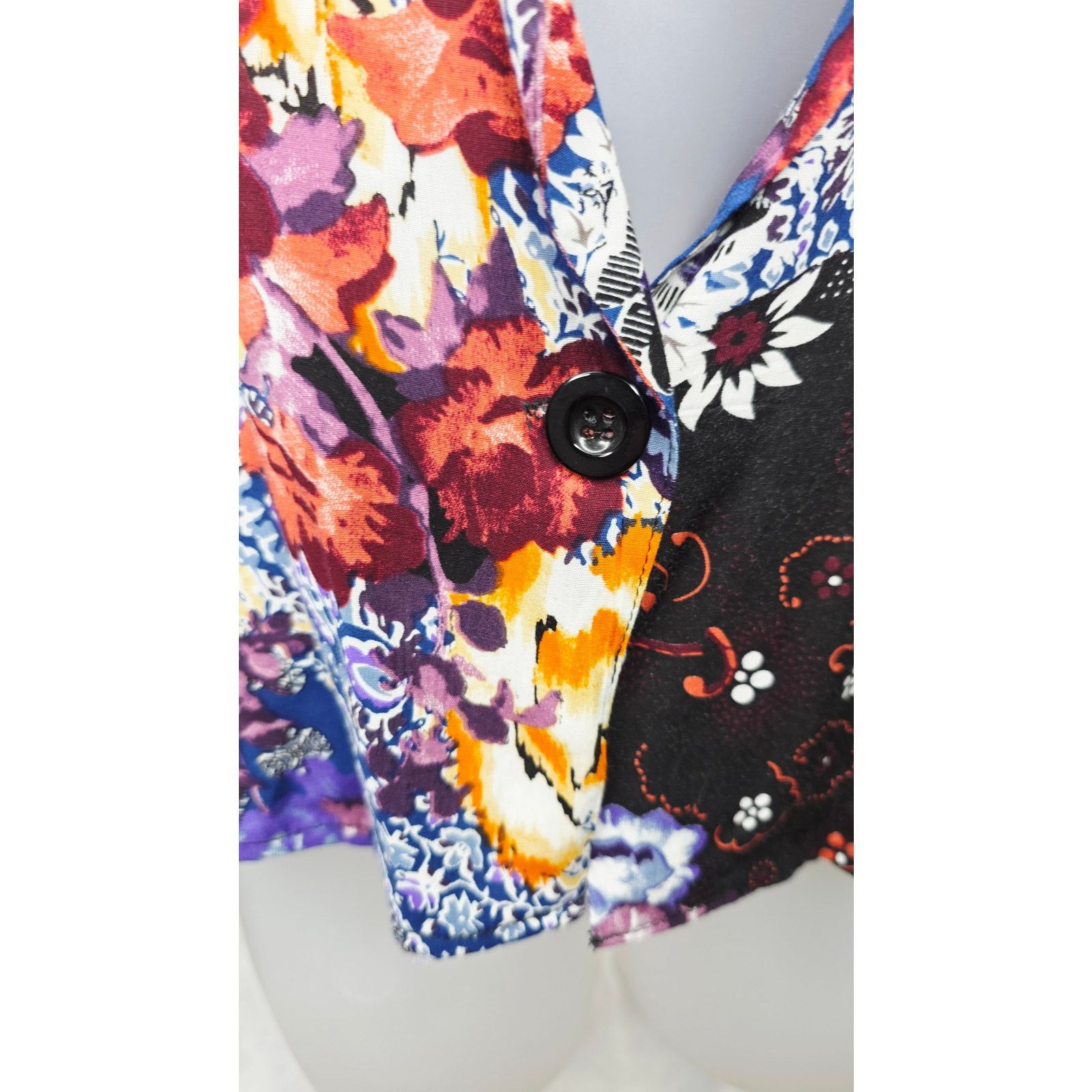 Other Boho Floral Blouse Women's M Lightweight Button Front Top Size M / US 6-8 / IT 42-44 - 6 Thumbnail