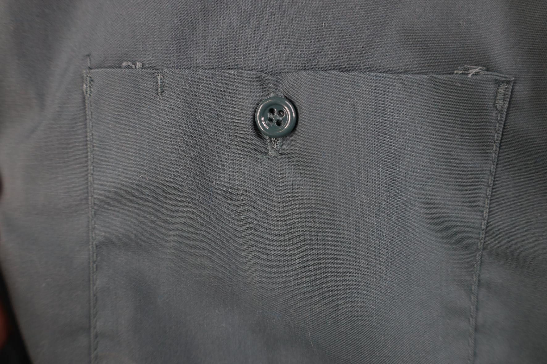 Vintage Vintage 60s 70s Workwear Mechanic Button Shirt Green USA Size US L / EU 52-54 / 3 - 4 Thumbnail