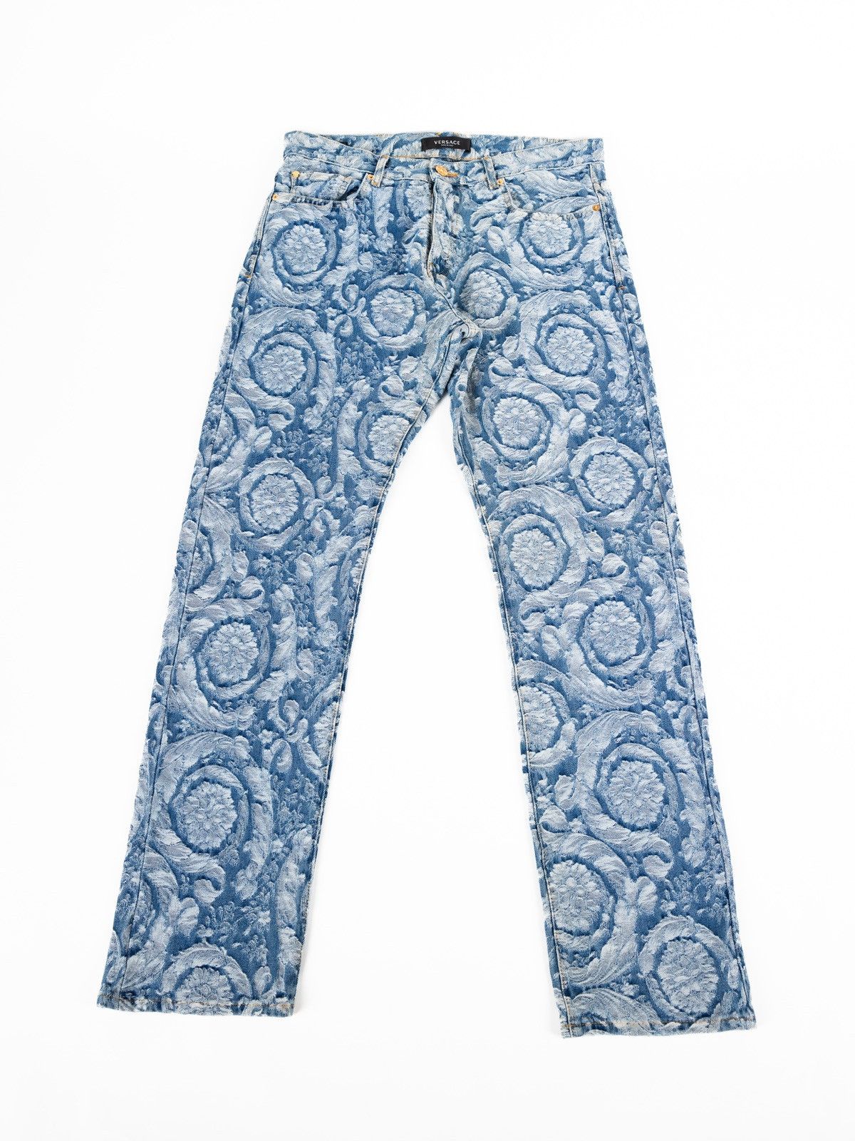 image of Versace Jacquard Blue Denim, Men's (Size 34)