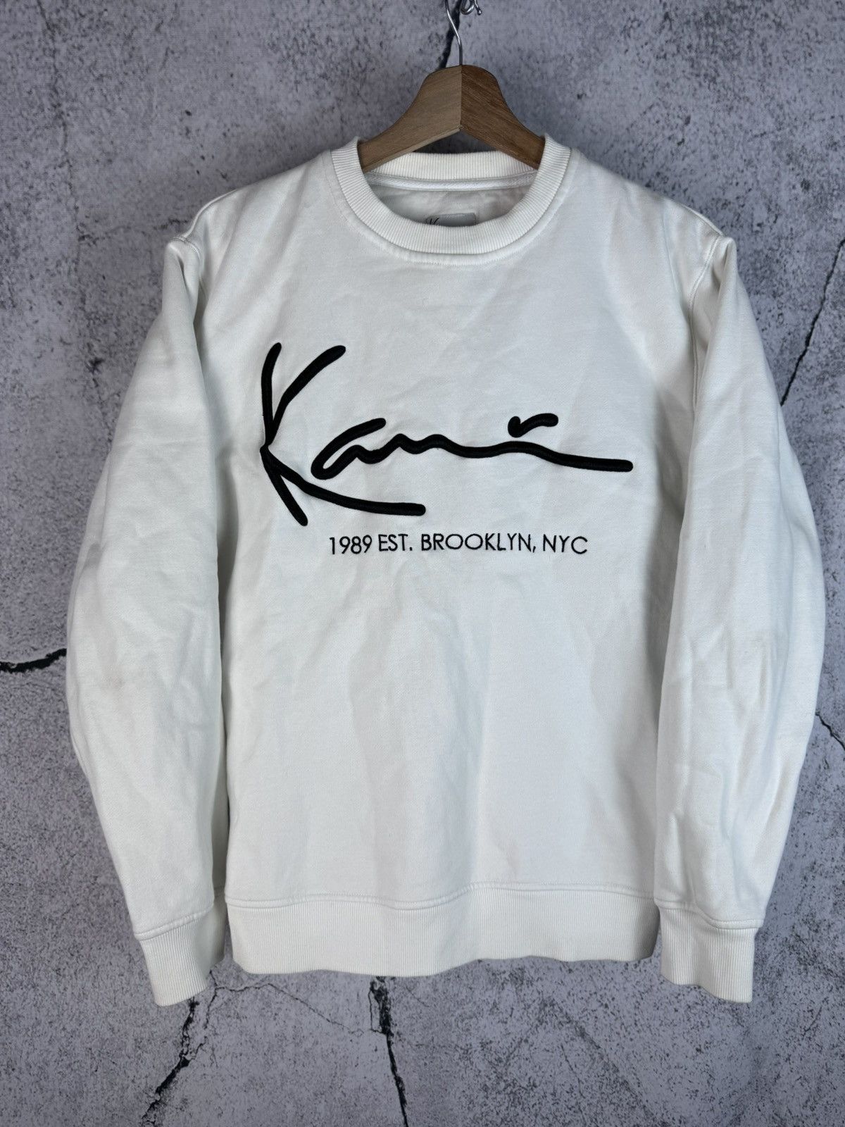 Karl Kani × Vintage Vintage Rare Karl Kani Spell Out Knit Sweatshirt Y2K Size US S / EU 44-46 / 1 - 1 Thumbnail