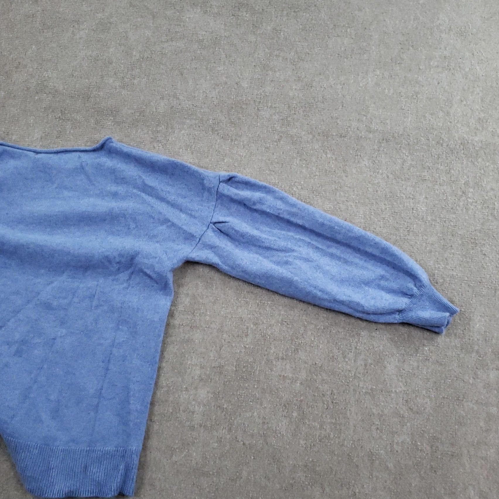 Vintage Sundance Sweater Women's Knit Pullover Balloon Sleeve Blue 100% Cashmere Medium Crew Neck/Boat Neck" Size M / US 6-8 / IT 42-44 - 8 Thumbnail