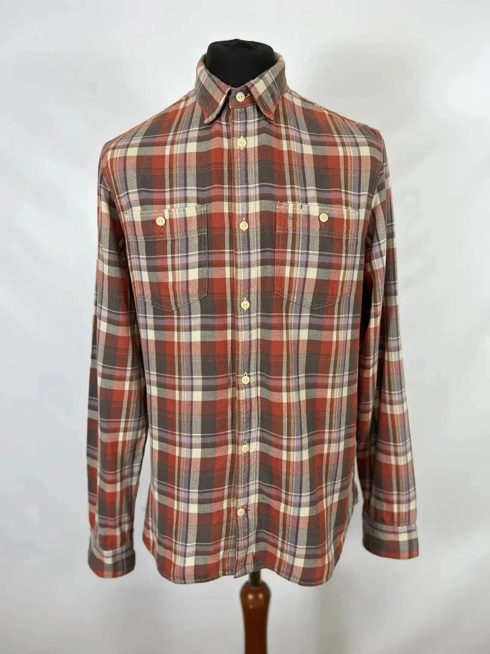 Allsaints × Flannel × Japanese Brand All Saints Gotland LS shirt Size US L / EU 52-54 / 3 - 1 Thumbnail