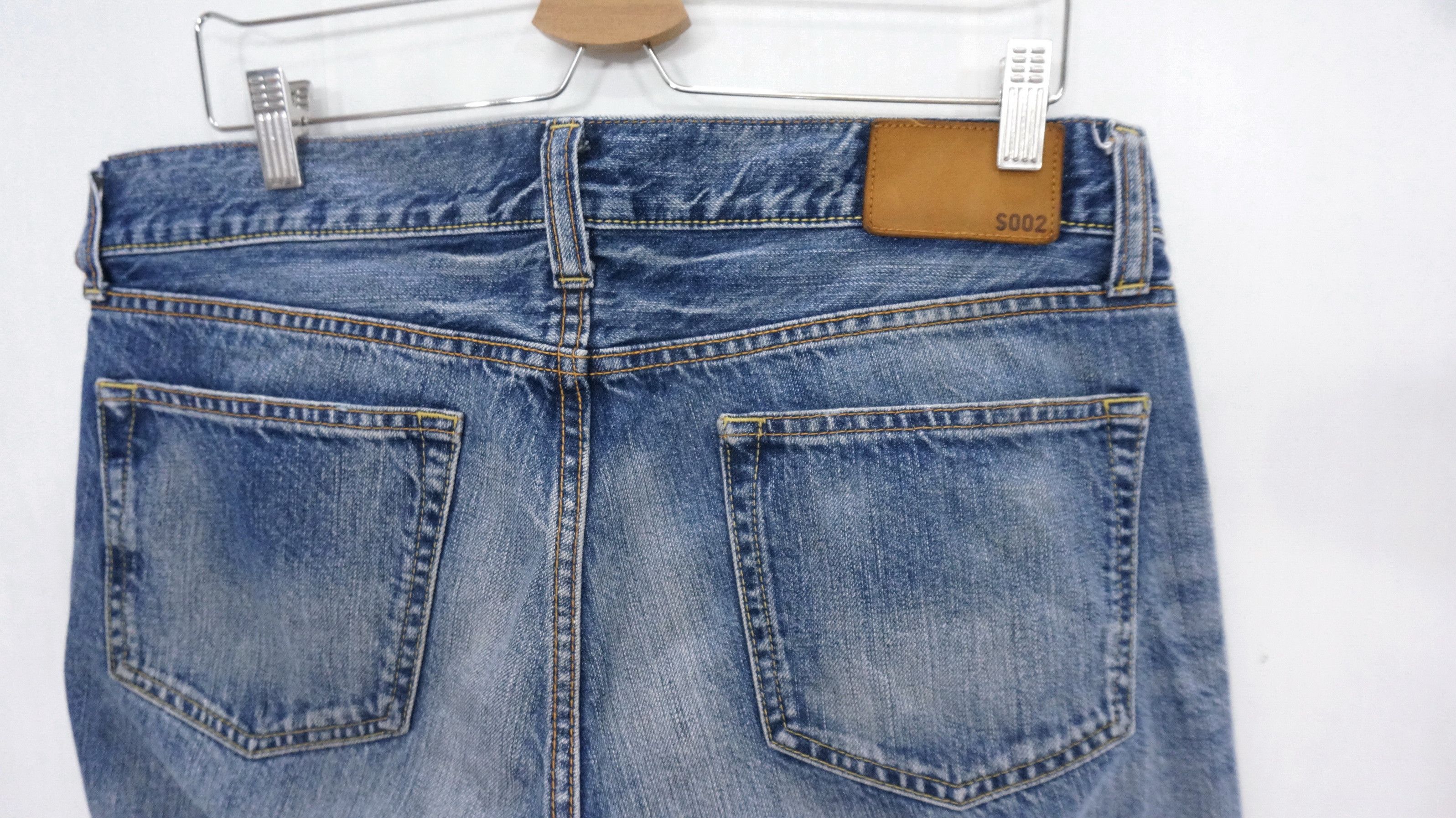 Japanese Brand Uniqlo Jeans UJ S002 Regular Straight Fit Blue Jeans W35 Size US 35 - 4 Thumbnail