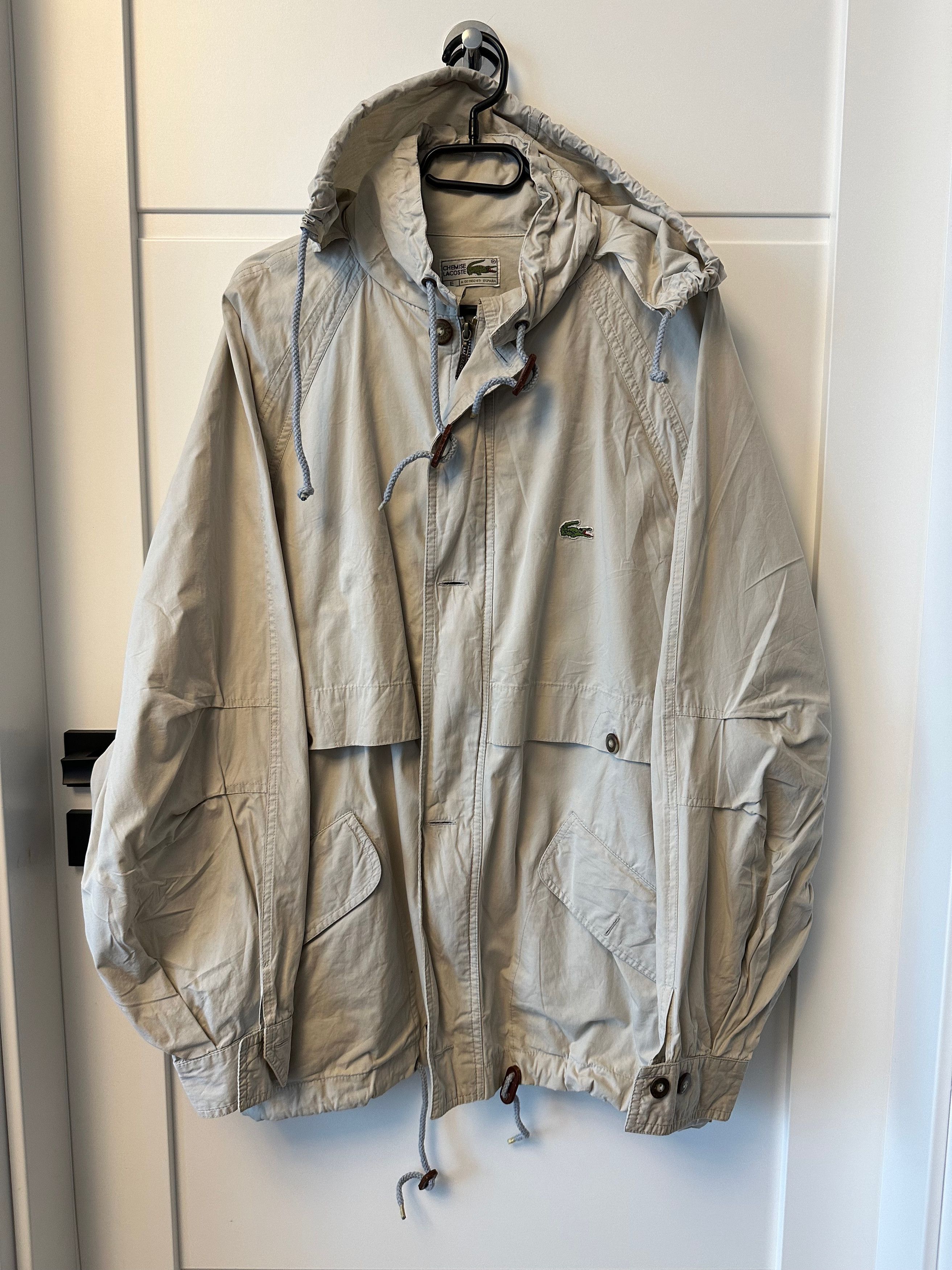 Lacoste 80's - 90's LACOSTE cotton hooded light jacket Size US L / EU 52-54 / 3 - 1 Thumbnail
