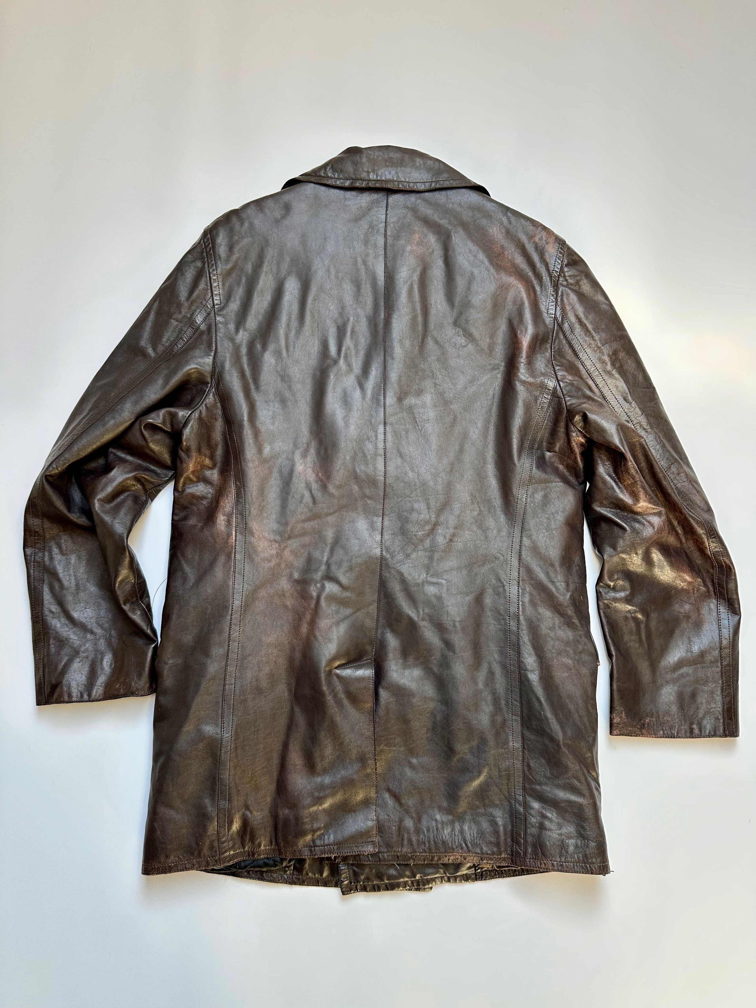Costume National Costume National Brown Leather Coat jacket avant garde Size US M / EU 48-50 / 2 - 9 Thumbnail