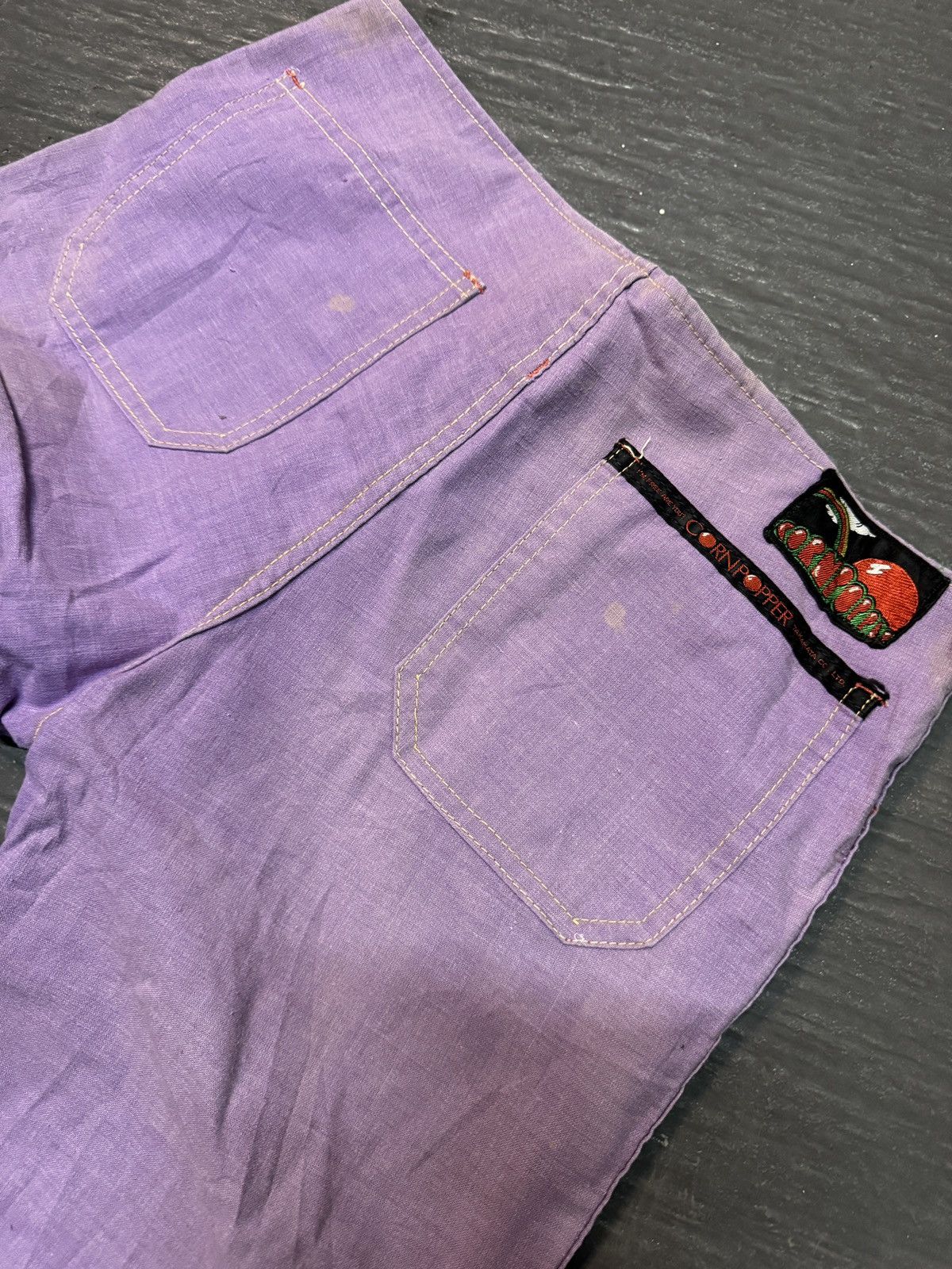 Vintage VINTAGE 60/70’s CORN POPPER CHAMBRAY PANTS Size 30" / US 8 / IT 44 - 6 Thumbnail