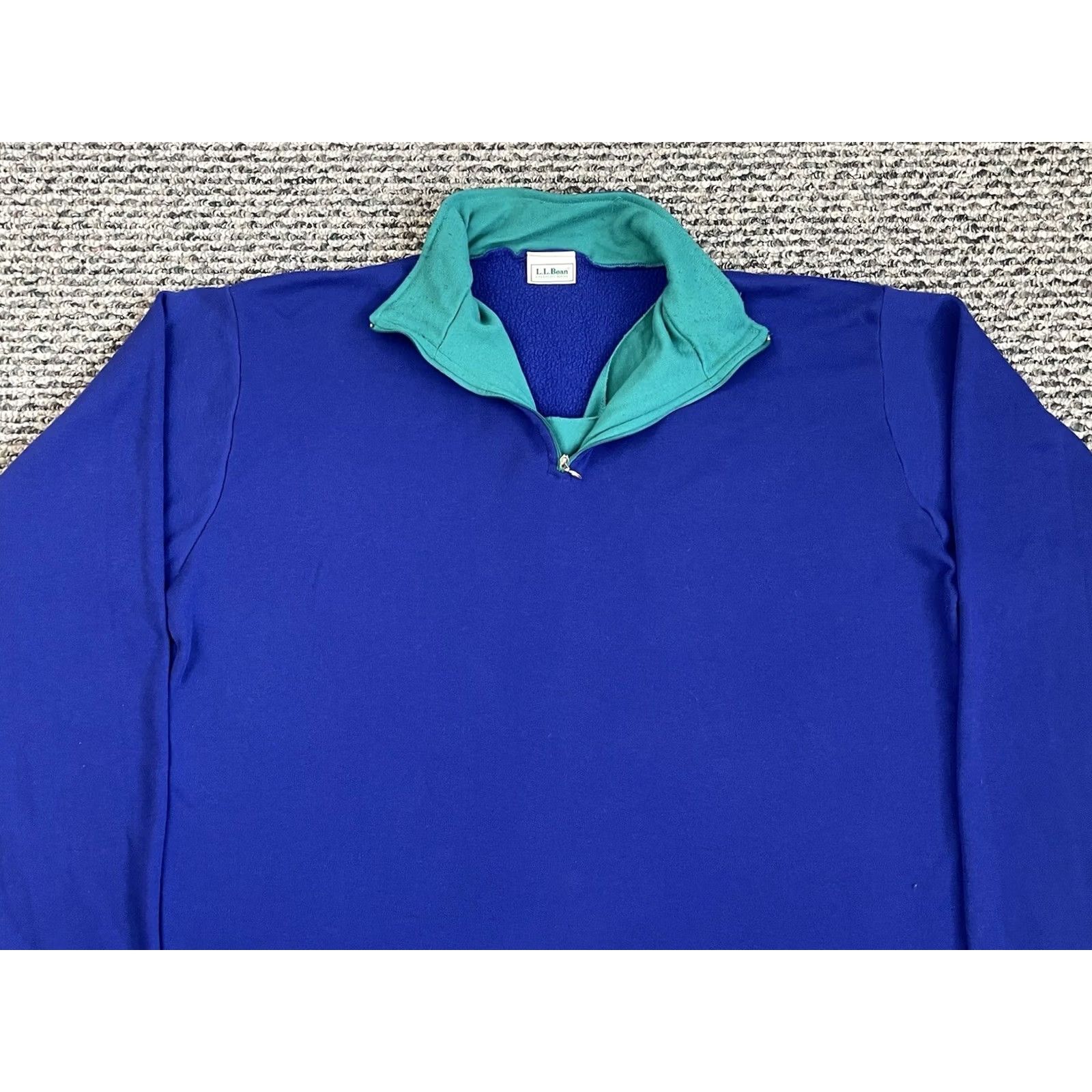 Vintage VINTAGE L.L. Bean Sweater Mens 2XL Blue Quarter Zip Pullover Outdoor 90s Light USA Size US XXL / EU 58 / 5 - 3 Thumbnail