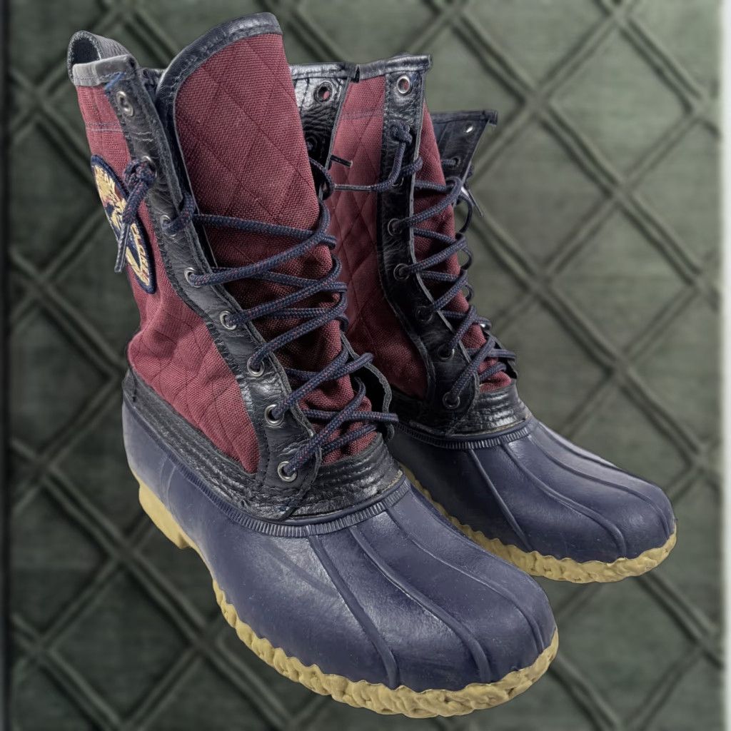 Vintage VINTAGE L.L. Bean Explore the Maine Woods Duck Boots Women Navy Quilted Hunting Boots 9 Shoes Size US 9 / IT 39 - 1 Thumbnail
