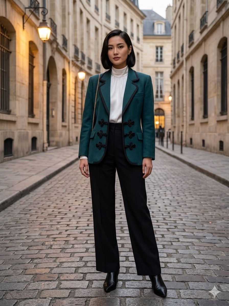 Yves Saint Laurent Yves Saint Laurent Diffusion Femmes Frog Closures Jacket Size M / US 6-8 / IT 42-44 - 3 Thumbnail