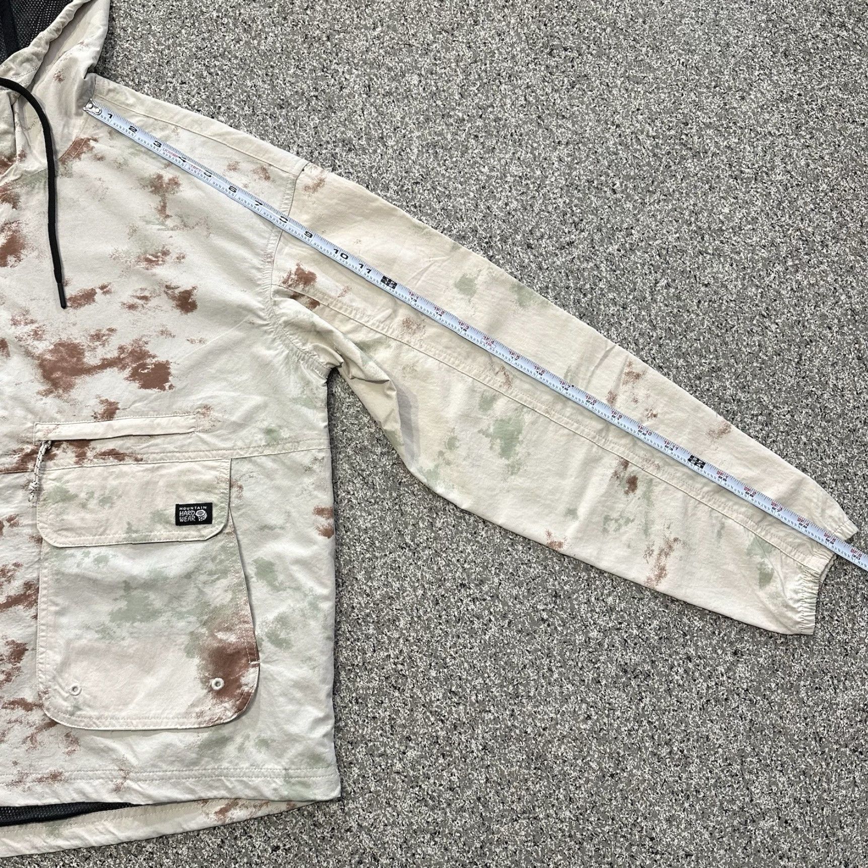 Mountain Hardwear Mountain Hardwear Stryder Jacket Womens L Full Zip Hooded Beige Camo UPF 50 Athletic Athleisure Size L / US 10 / IT 46 - 6 Thumbnail
