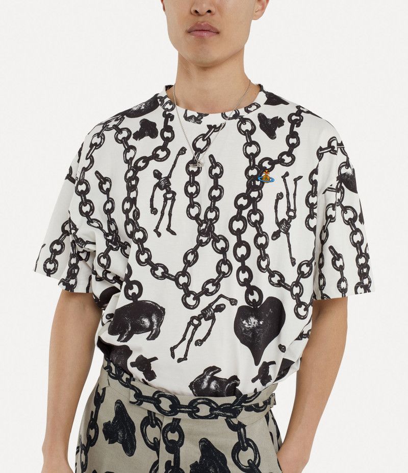 Vivienne Westwood o1srvl11e0326 Oversized T-Shirt in Black/White Size US XL / EU 56 / 4 - 8 Thumbnail