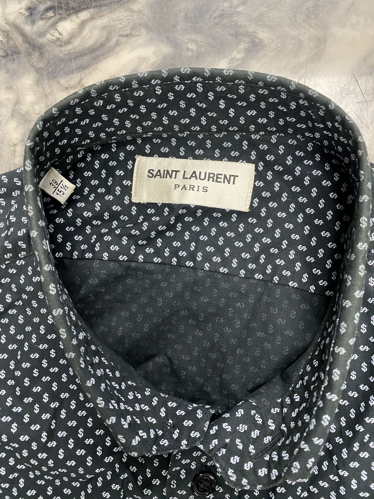 Yves Saint Laurent Saint Laurent dollar sign shirt black small Hedi Slimane Size US S / EU 44-46 / 1 - 1 Thumbnail