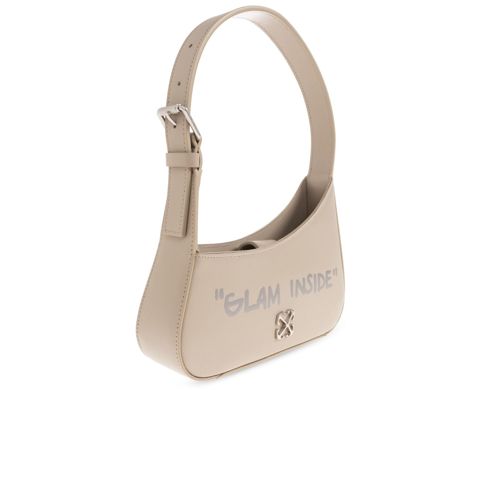 Off-White OFF WHITE Jitney Beige Leather Shoulder Bag New Size ONE SIZE - 3 Thumbnail