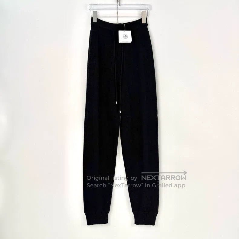 Hermes Hermes Black Full H Drawstring Wool Trousers Size 24" / US 00 / IT 34 - 3 Thumbnail