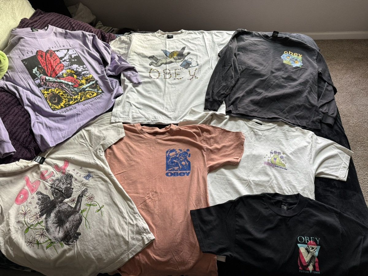 Obey OBEY Bundle (6 Pieces) Tees + Long Sleeves Streetwear Lot Size US M / EU 48-50 / 2 - 3 Thumbnail