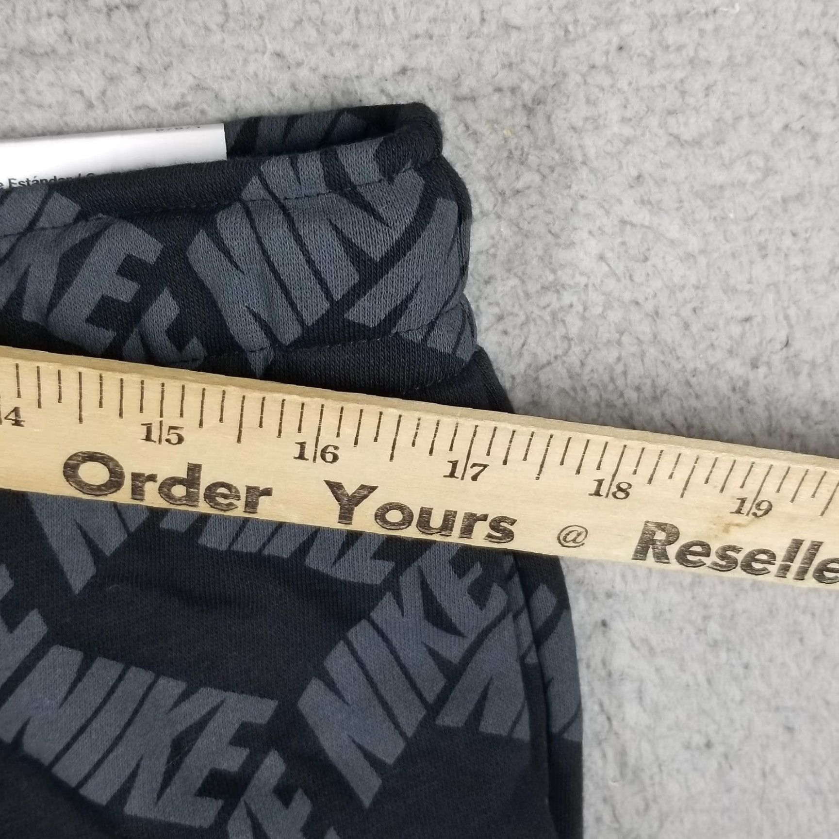 Nike Nike Pants Womens Large Black Gray Sportswear Fleece Joggers AOP DV0029-010 Size 36" / US 14 / IT 50 - 4 Thumbnail