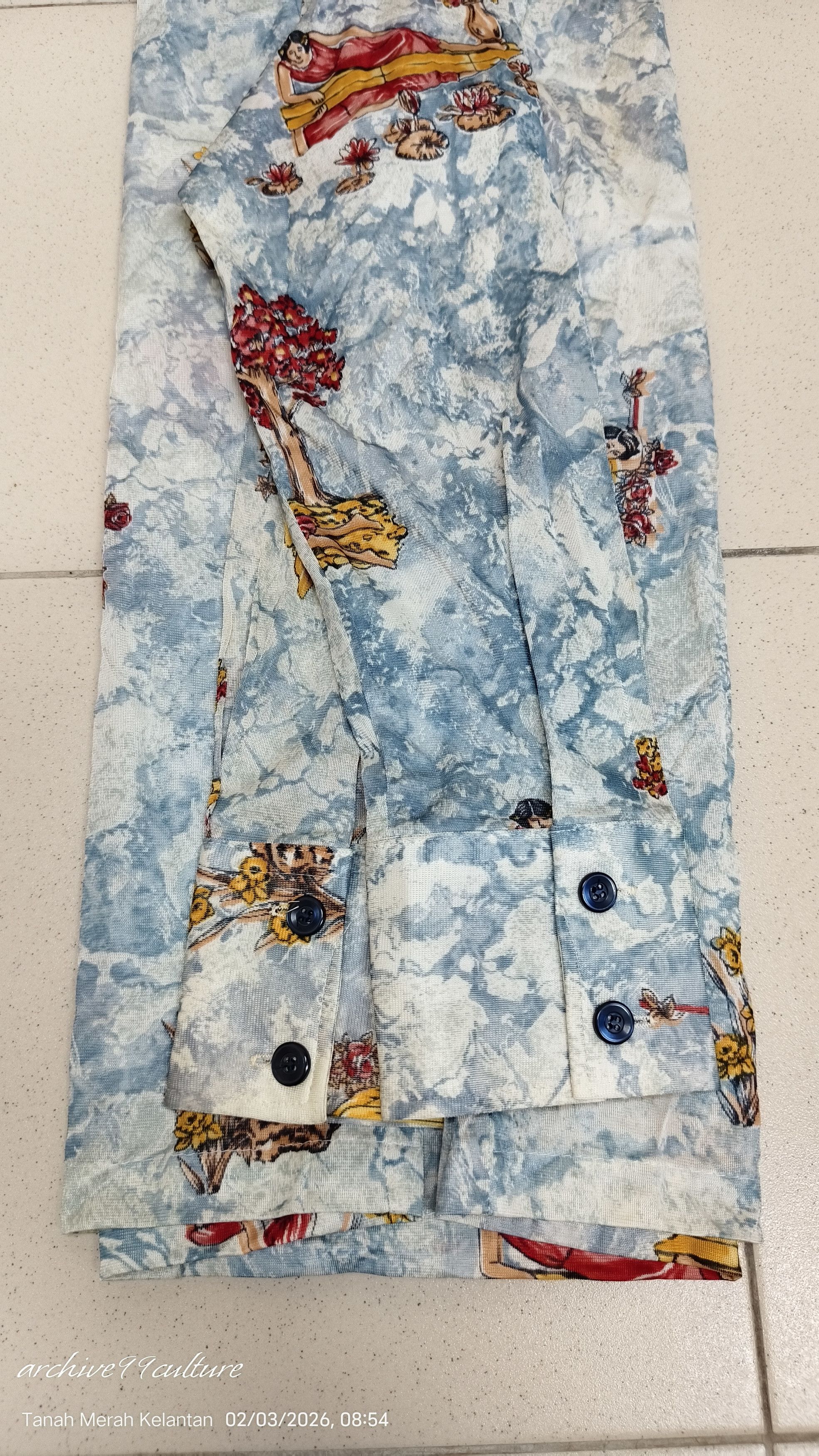 Vintage 70s Monzini by Monticello Novelty Print Disco shirt