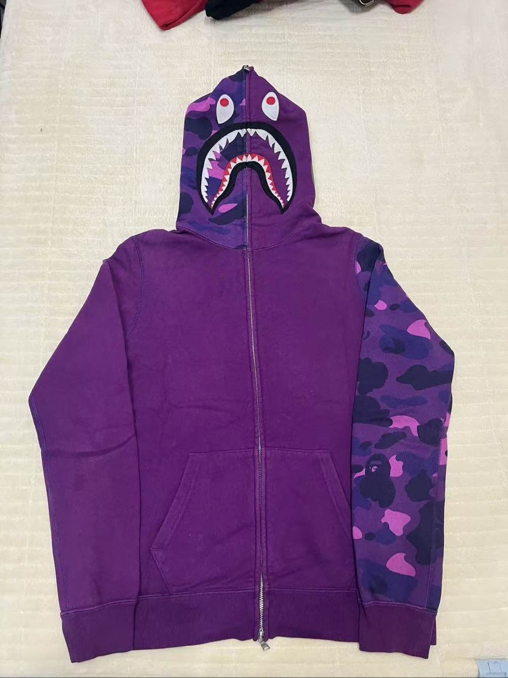 Bape A BATHING APE Purple Shark Hoodie Size S Size S / US 4 / IT 40 - 1 Thumbnail