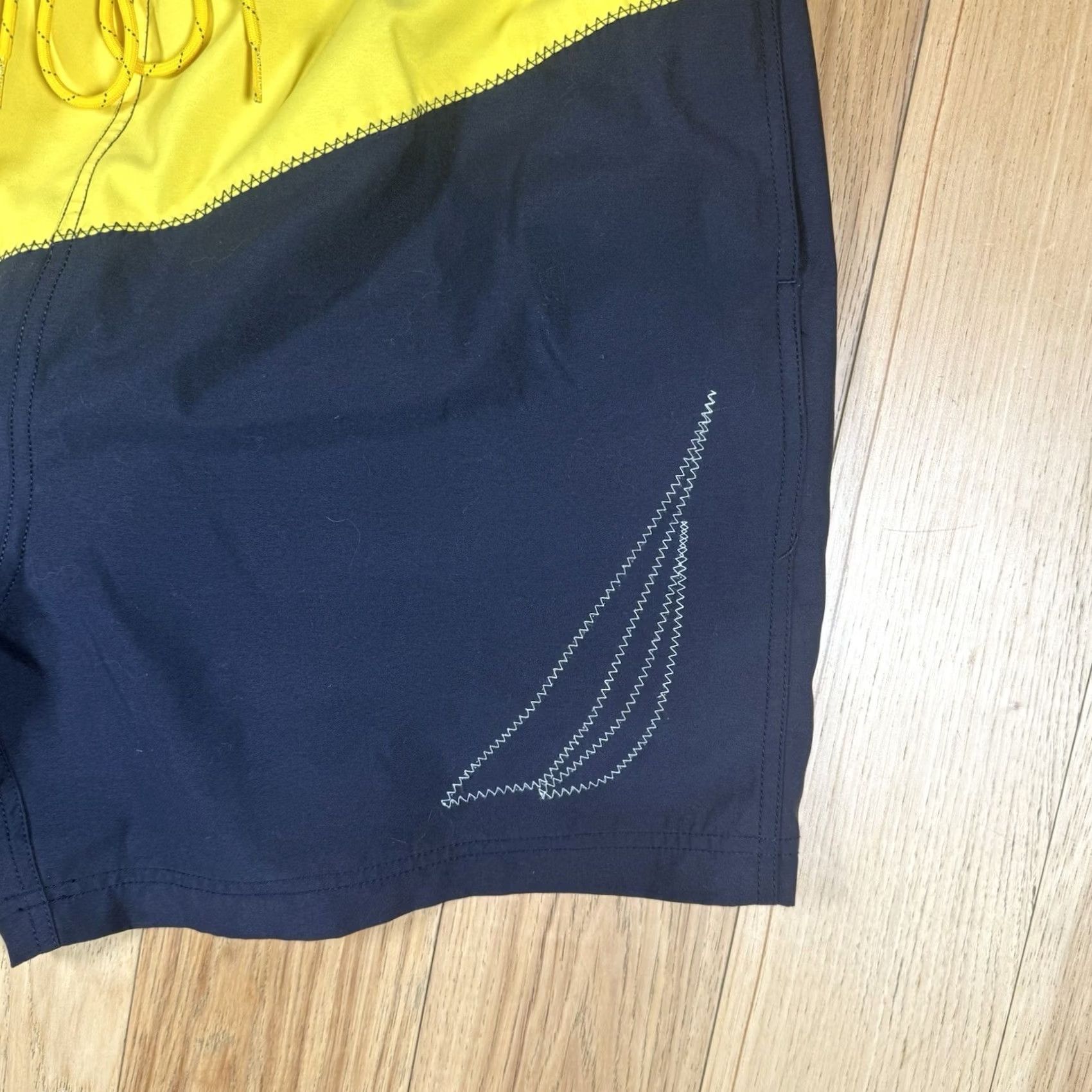 Nautica VINTAGE Nautica Swim Trunks Mens XL Yellow Blue Sailing Size US 36 / EU 52 - 2 Thumbnail