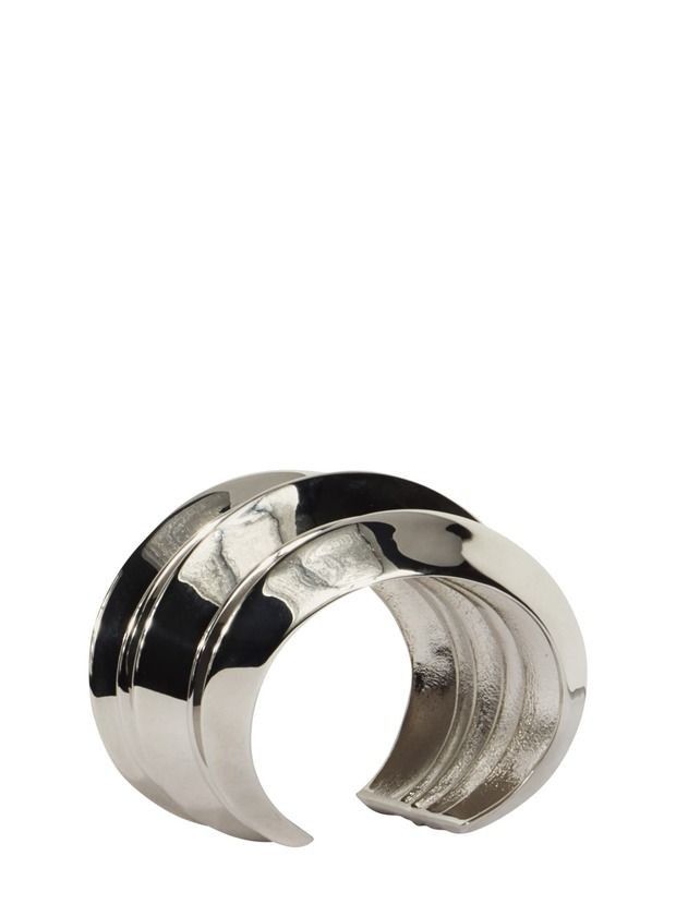 Saint Laurent Paris o1bcso1str0226 Size: M/Stacked Cuff in Silver Size ONE SIZE - 1 Thumbnail