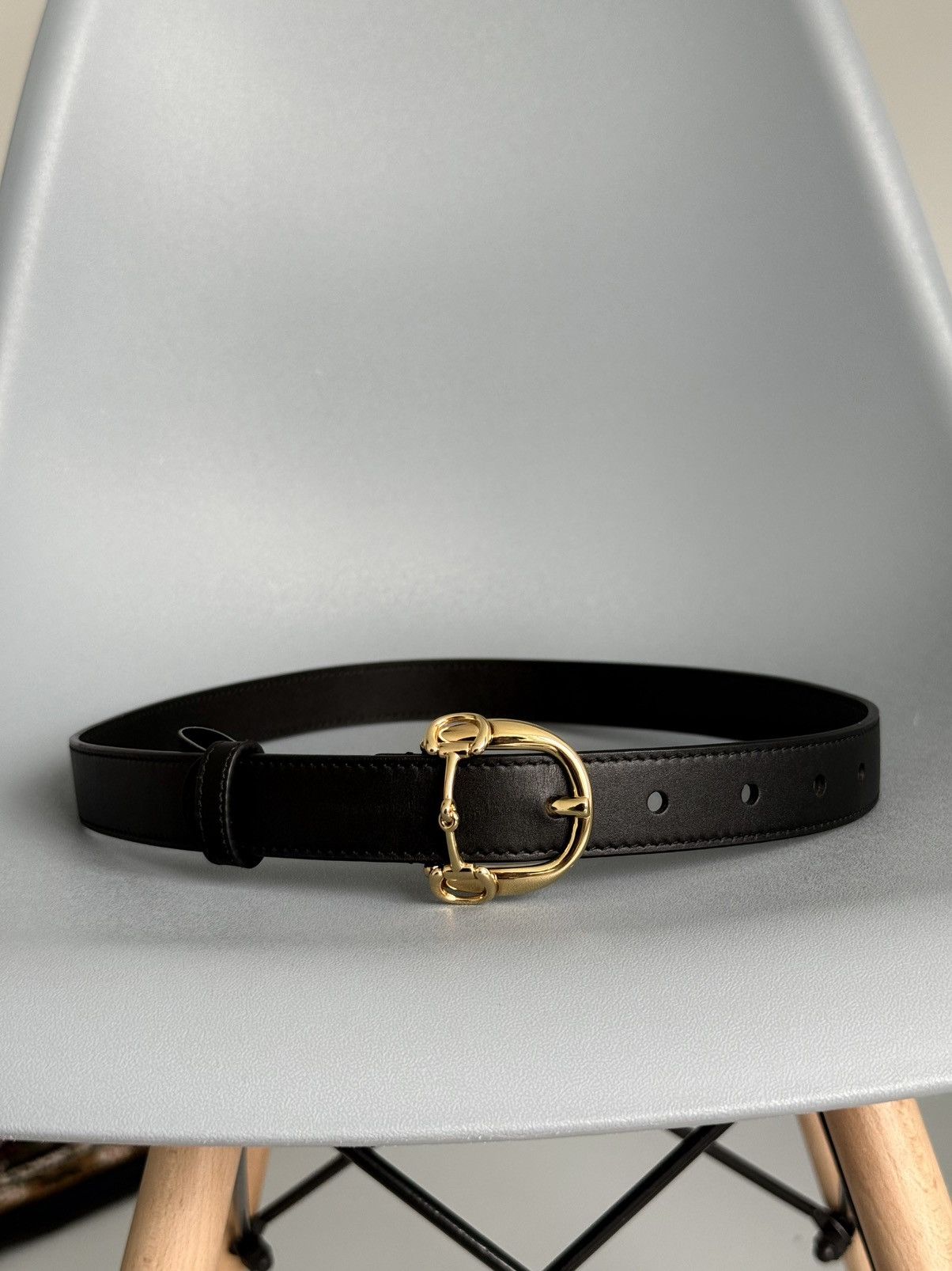 Gucci Gucci Horsebit Belt Calfskin Leather Gold Buckle Size ONE SIZE - 4 Thumbnail