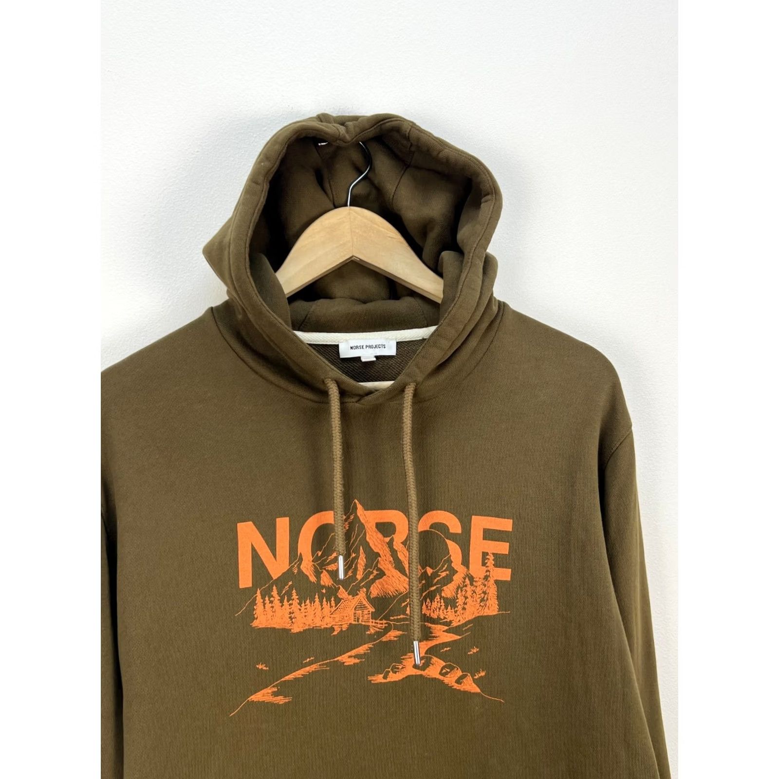 Norse Projects Norse Projects Vagn Mountain Hoodie XL Men's Logo Print Cotton Sweatshirt Size US XL / EU 56 / 4 - 2 Thumbnail