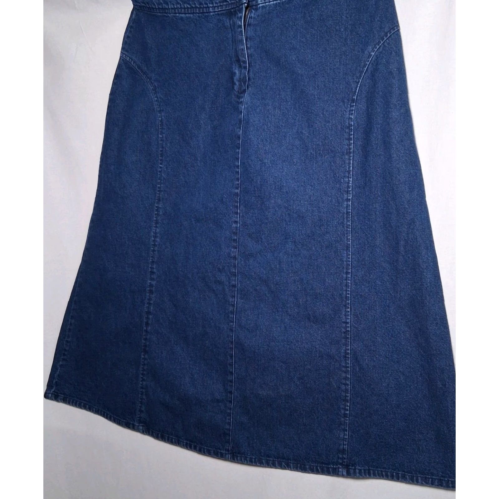 Vintage VINTAGE Jessie Sport Denim Skirt 18W Plus Size Midi A-Line Blue Jeans Western Women 1990s Size 40" / US 18 - 3 Thumbnail