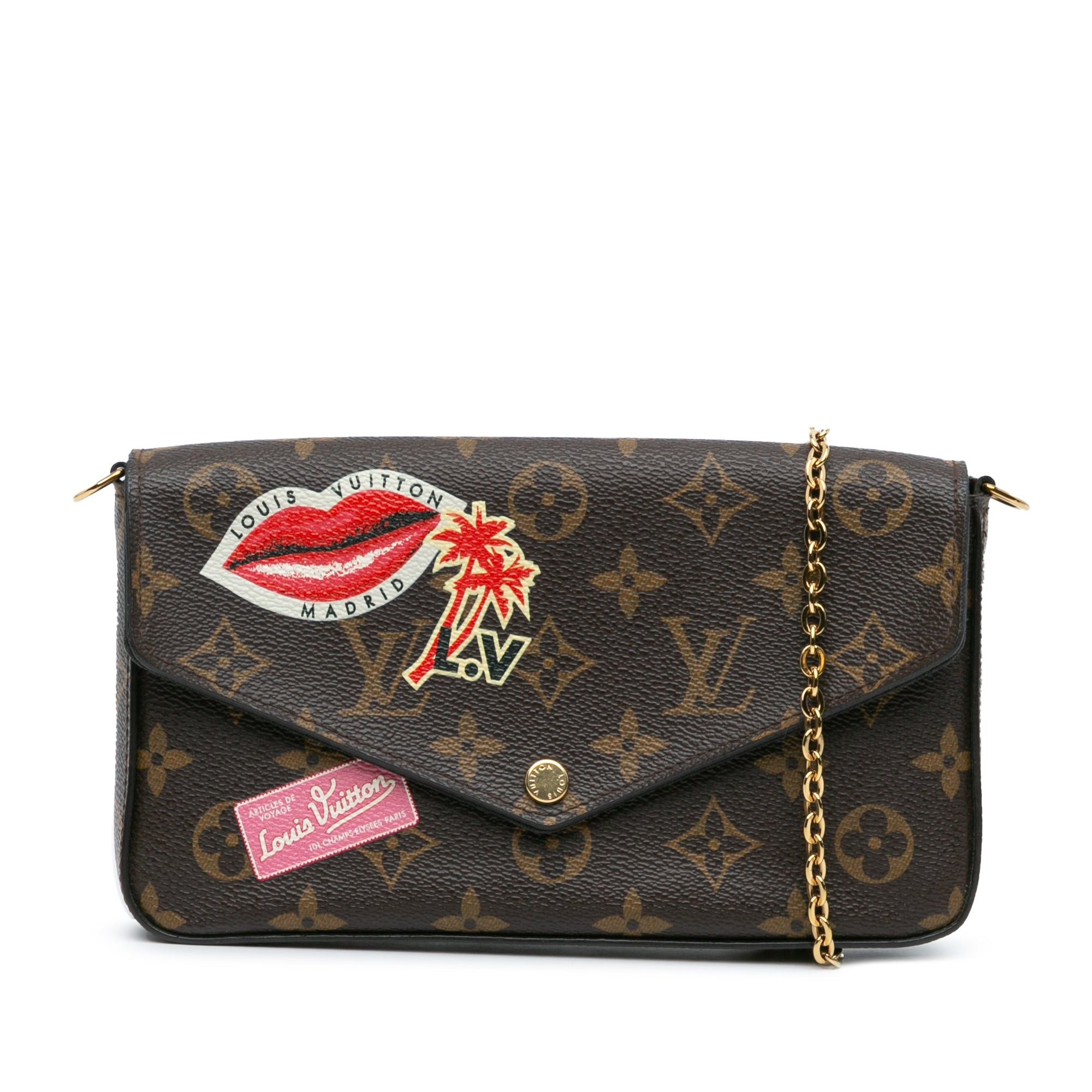 Louis Vuitton Monogram World Tour Pochette Felicie Brown