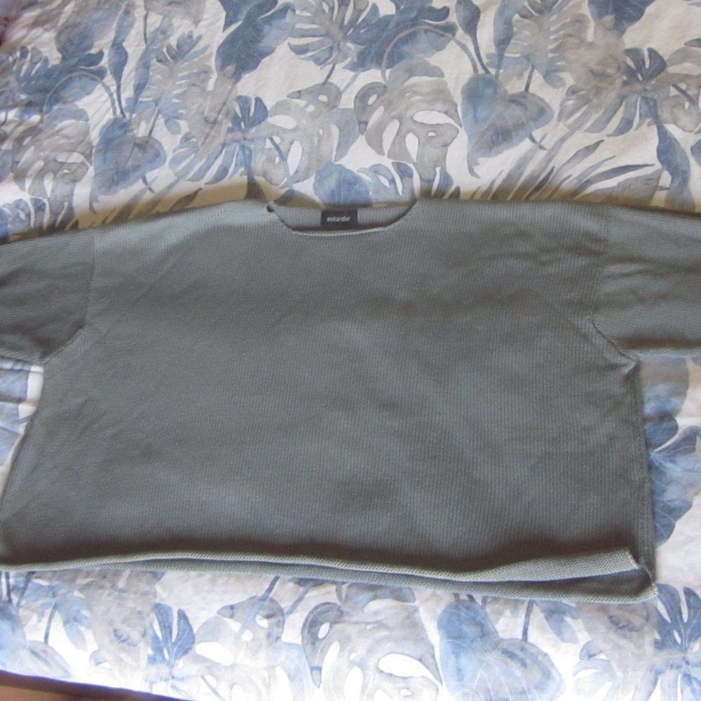 eskandar Eskandar Mercerised Cotton Ribbon Knit Oversized Sweater Size ONE SIZE - 2 Thumbnail