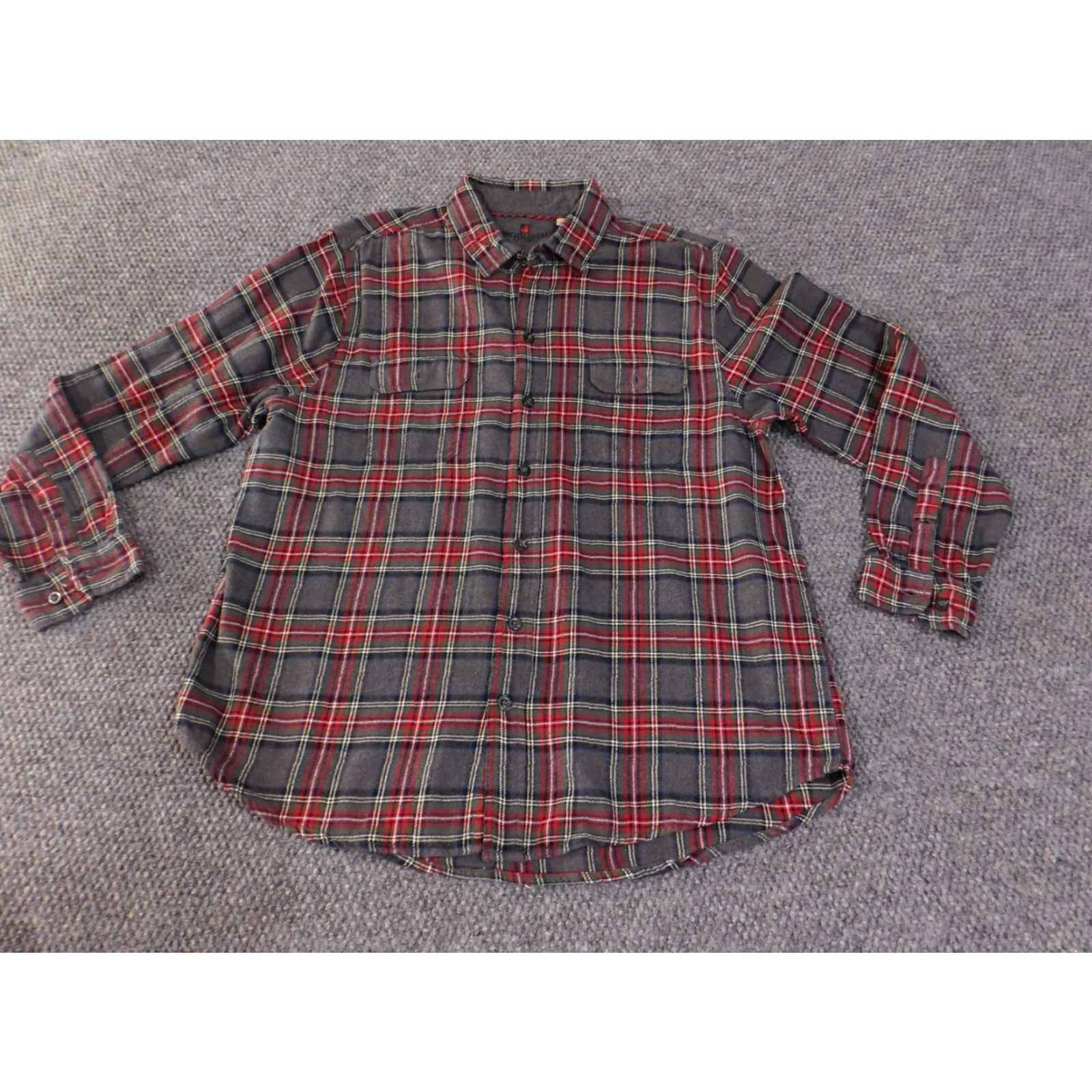 Vintage Woolrich Shirt Mens XL Gray Red Plaid Flannel Button-Up Long Sleeve Outdoors Size US XL / EU 56 / 4 - 4 Thumbnail