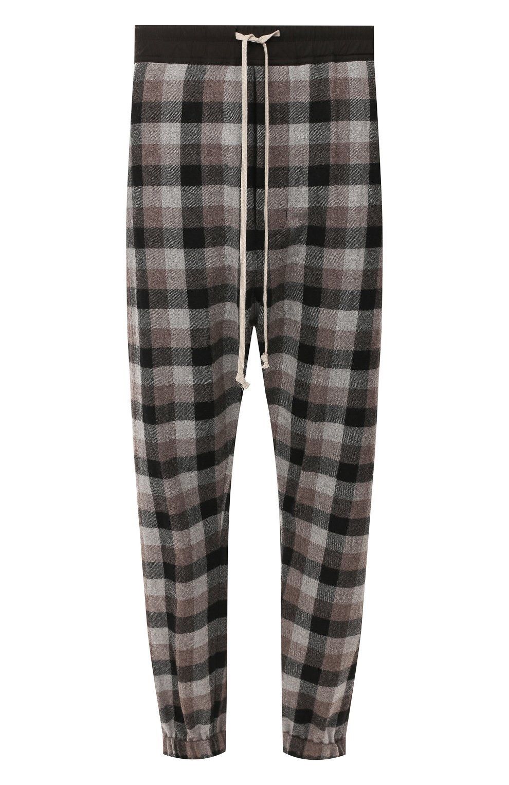 Rick Owens Rick Owens FW19 "LARRY" Drawstring Black Plaid Track Pants Size US 34 / EU 50 - 8 Thumbnail