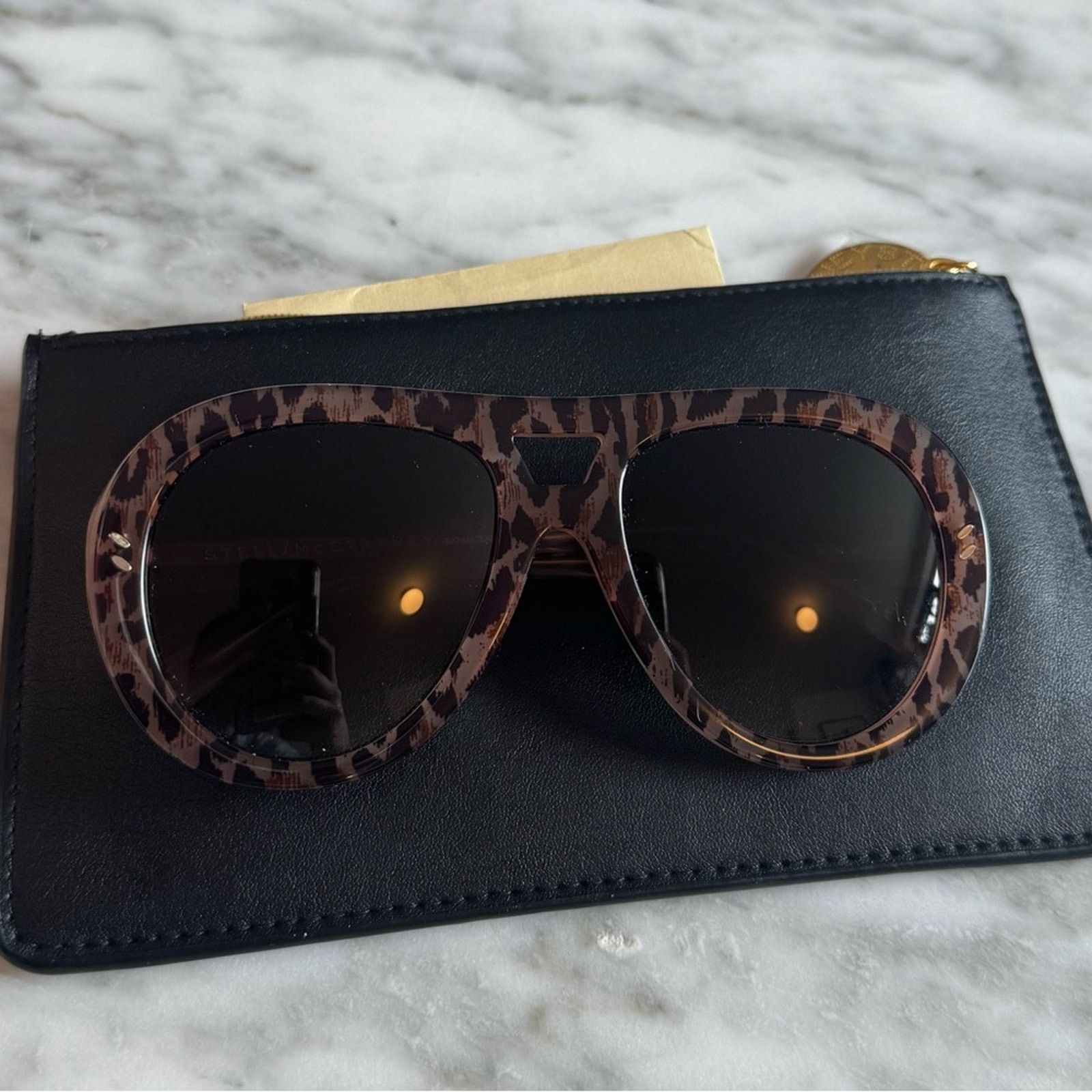 Stella McCartney Stella McCartney Leopard Print Sunglasses Size ONE SIZE - 1 Thumbnail