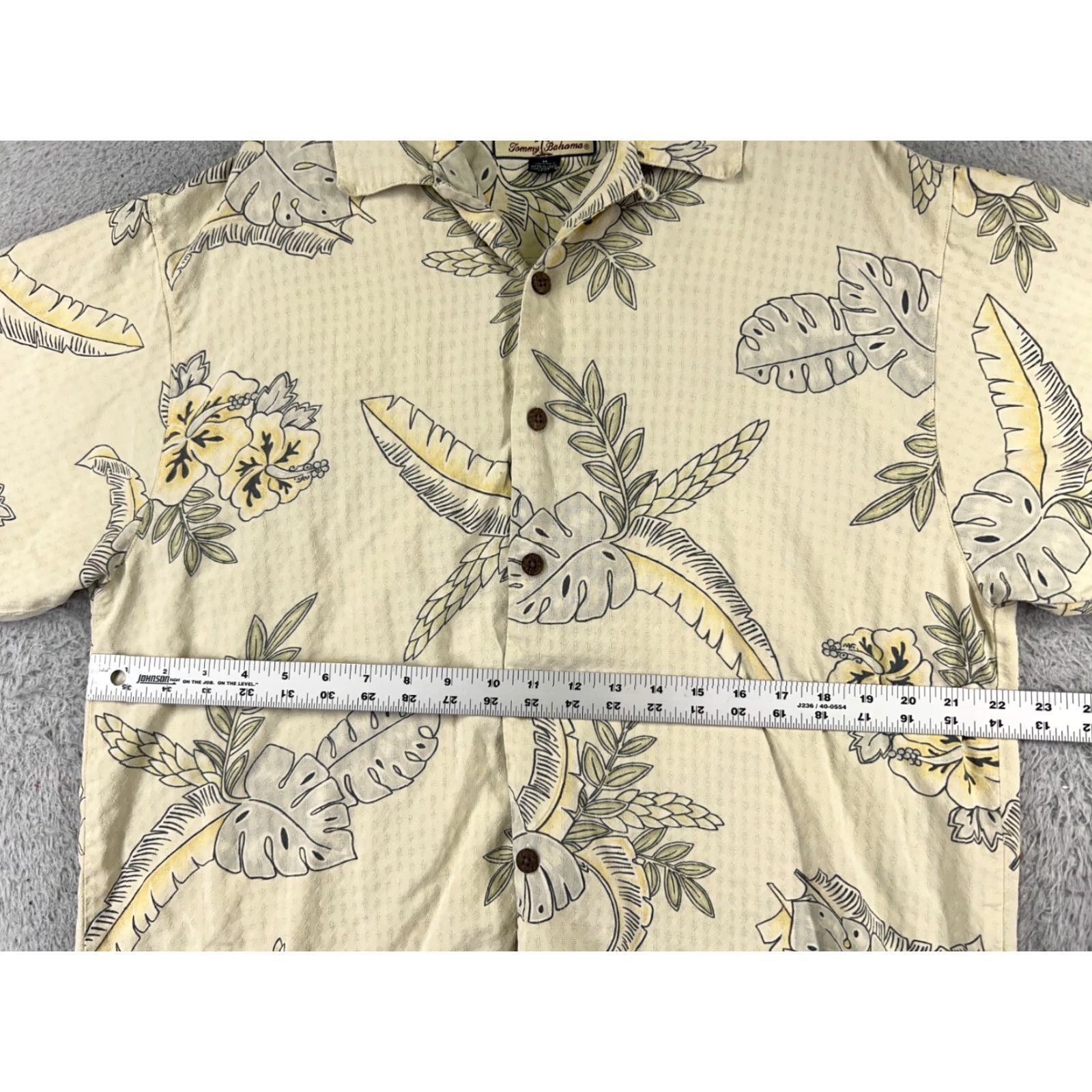 Tommy Bahama Tommy Bahama Shirt Men Medium Yellow Floral Hawaiian Button Up 100% Silk Pocket Size US M / EU 48-50 / 2 - 7 Thumbnail