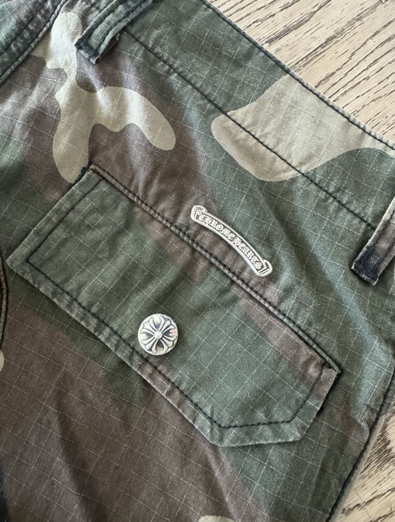 Chrome Hearts CHROME HEARTS CAMO RIPSTOP CROSS PATCH PANTS Size US 31 - 12 Thumbnail