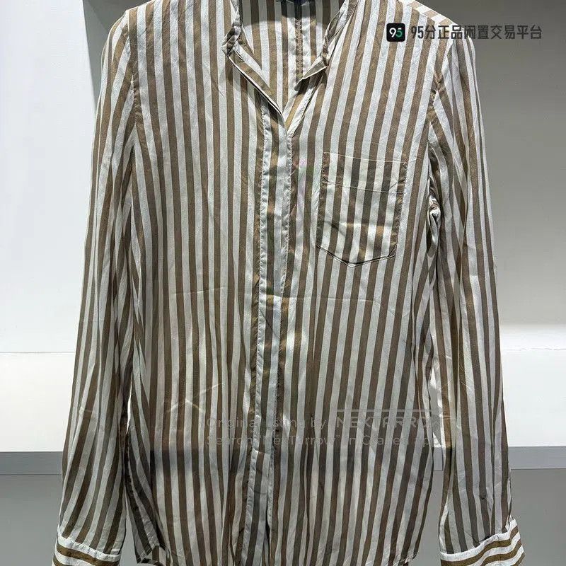 Loro Piana Loro Piana Striped Silk Unisex Shirt. Size US S / EU 44-46 / 1 - 4 Thumbnail