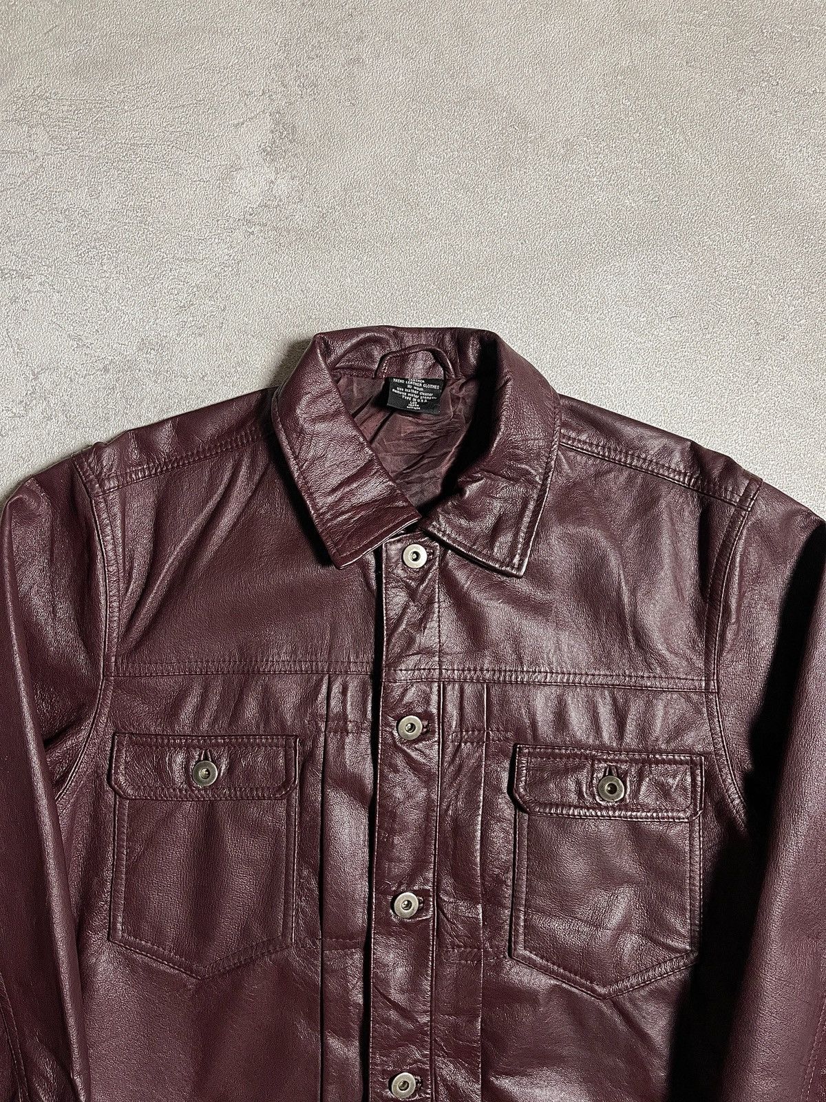 Japanese Brand 1990’s Burgundy Type II Leather Jacket Size US M / EU 48-50 / 2 - 10 Thumbnail