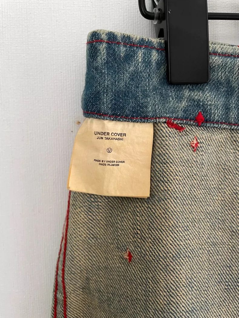 Undercover UNDERCOVER size os 2002SS Haze Diamond Embroidered Jeans 25 Size US 30 / EU 46 - 4 Thumbnail