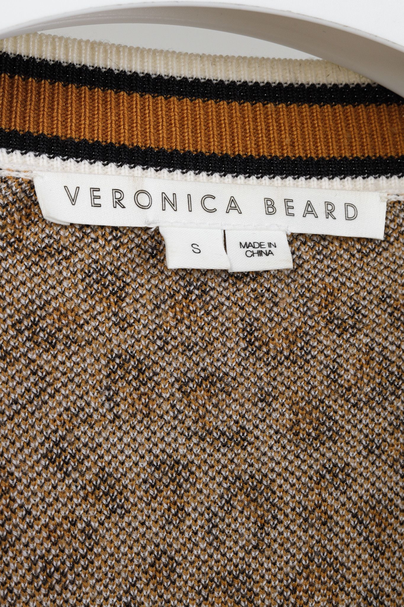 Veronica Beard Veronica Beard Ronja Mustard Yellow Cheetah V-Neck Sweater Size S / US 4 / IT 40 - 4 Thumbnail