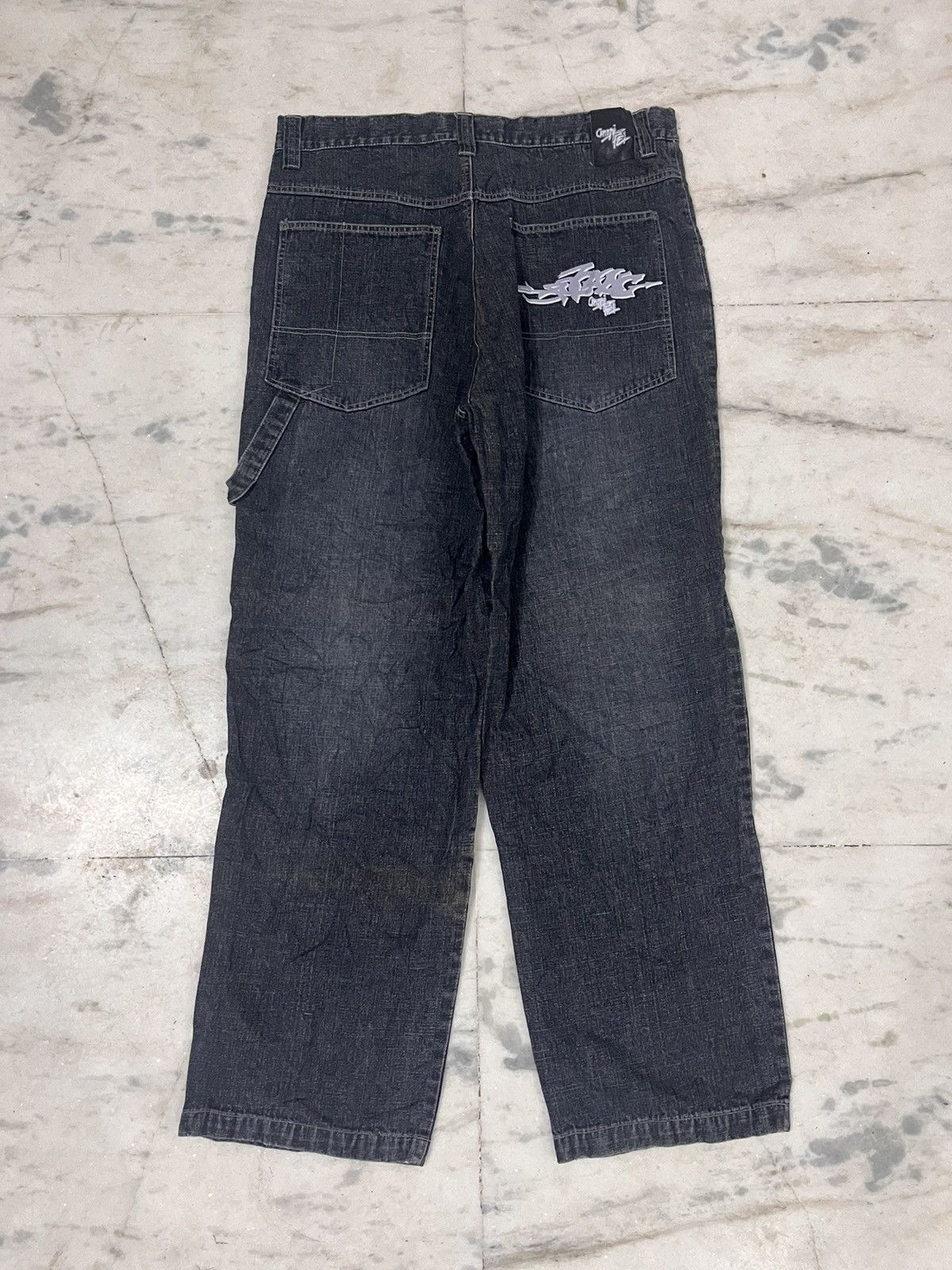 image of Vintage Y2K Spot Wear Baggy Denim in Black, Men's (Size 38)