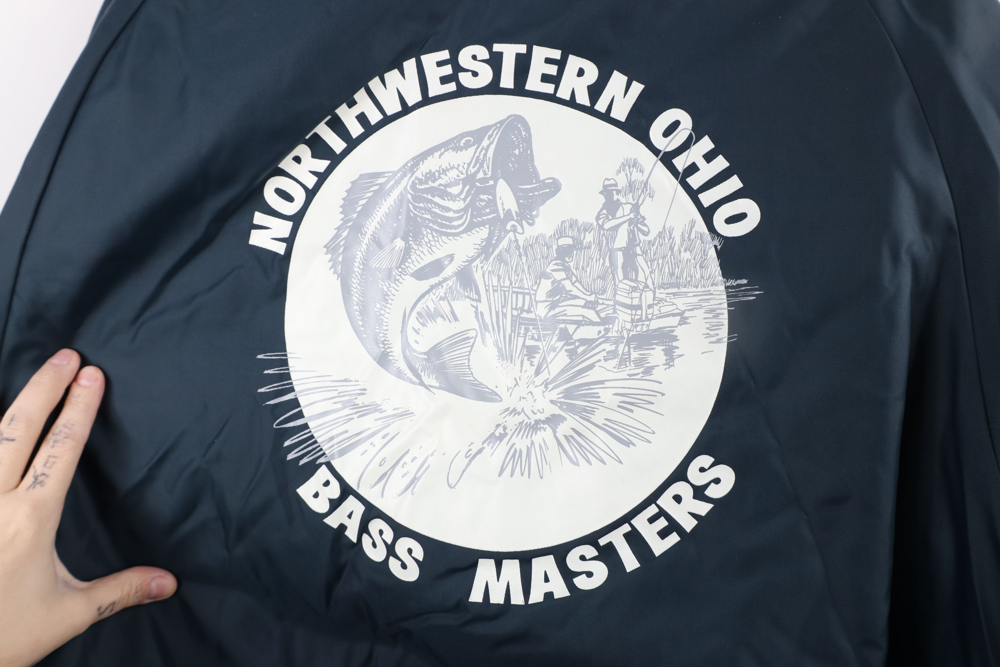 Vintage Vintage 80s 90s Northwestern Ohio Bass Masters Jacket Size US L / EU 52-54 / 3 - 12 Thumbnail