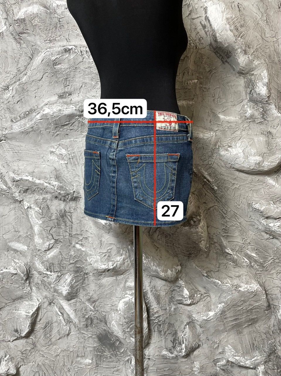 Miss Sixty × True Religion True Religion Y2K Mini Denim Skirt Made in USA Size 25" / US 0 / IT 36 - 11 Thumbnail