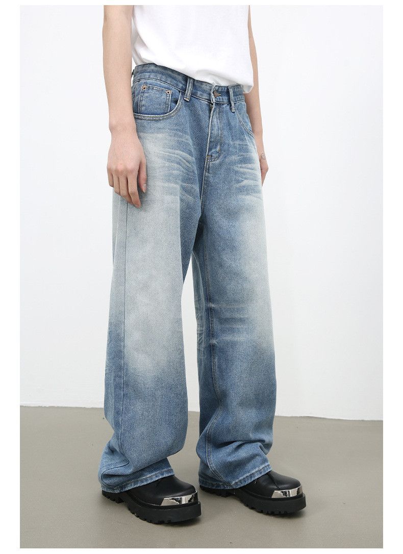 Japanese Brand × Jean Light blue vintage washed wide-leg versatile loose jeans Size US 32 / EU 48 - 5 Thumbnail