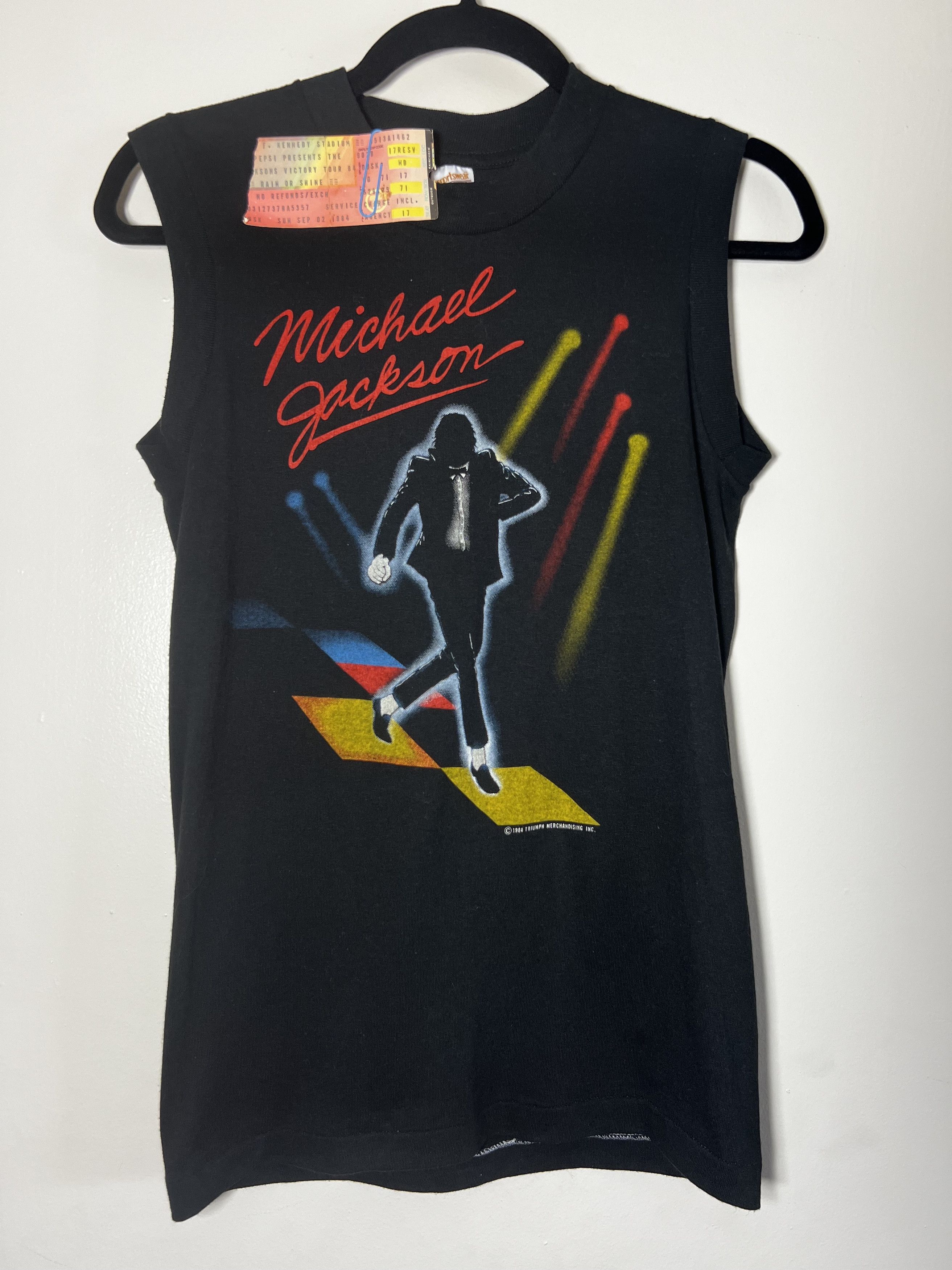 Vintage NEW Vintage 1984 Michael Jackson Victory Tour T-Shirt Size US S / EU 44-46 / 1 - 1 Thumbnail